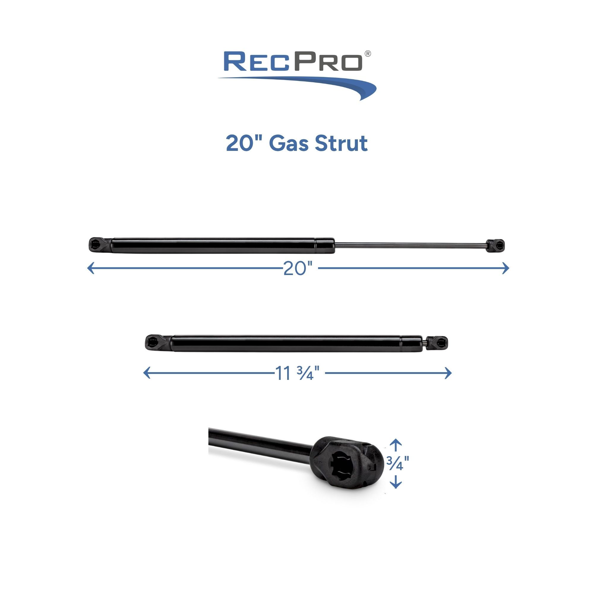 20" Gas Strut Measurements 