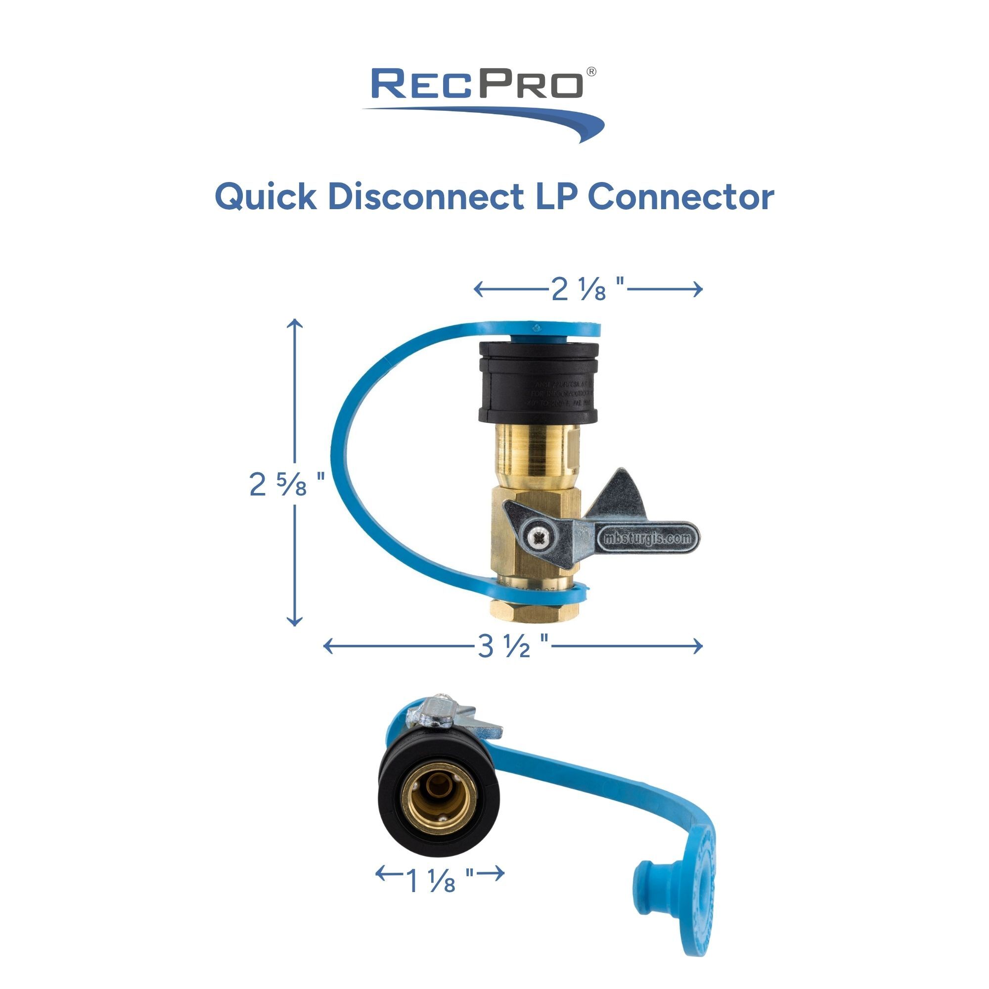 Quick Disconnect LP Connector Measurements Quick Disconnect LP Connector Measurements