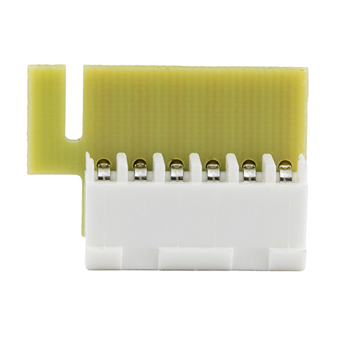 Water heater circuit board adapter back view. Water heater circuit board adapter back view.