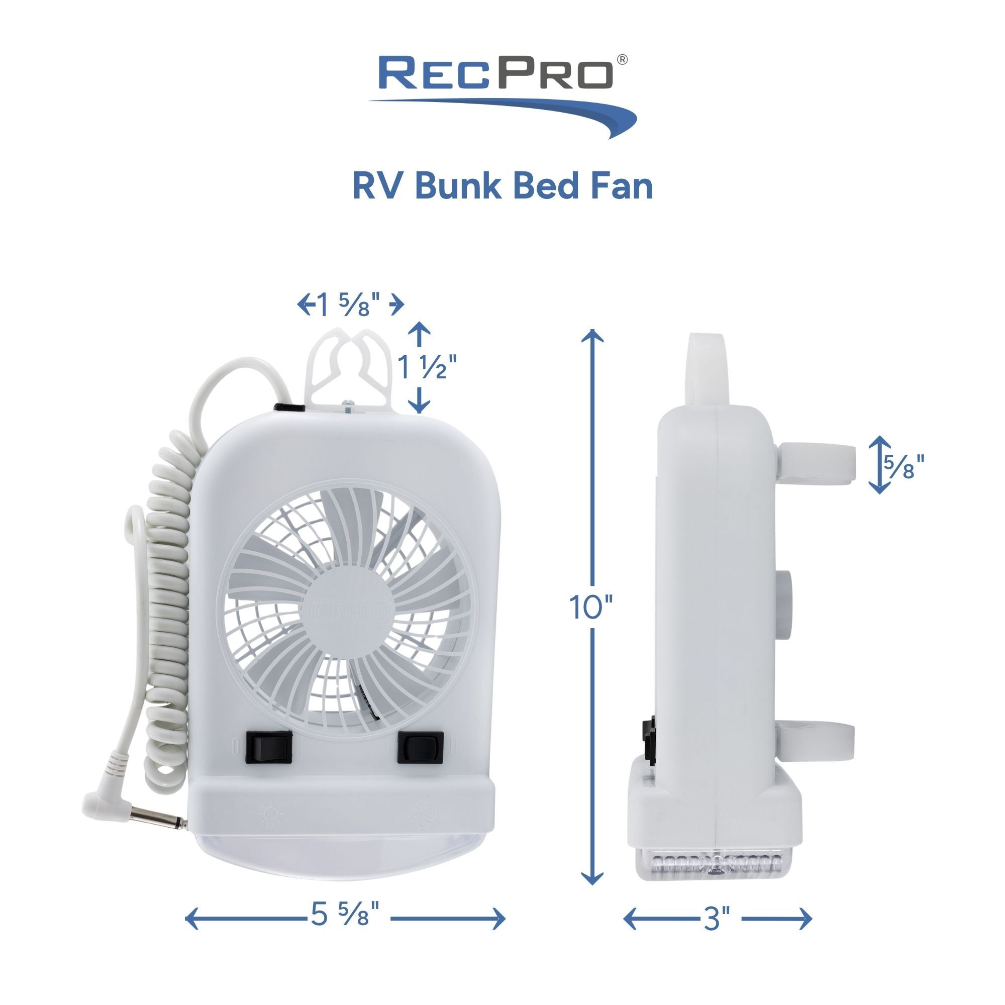 RV Bunk Bed Fan Measurements 