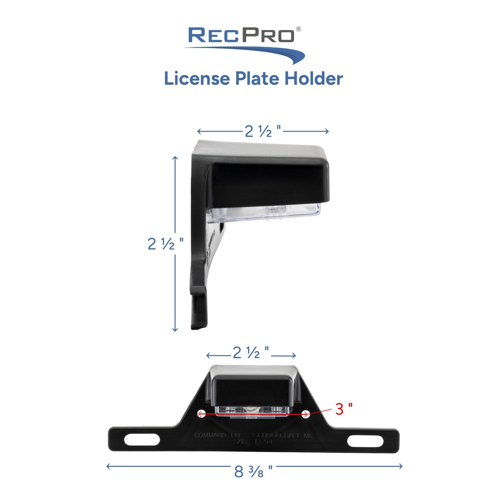 License Plate Holder Measurements 