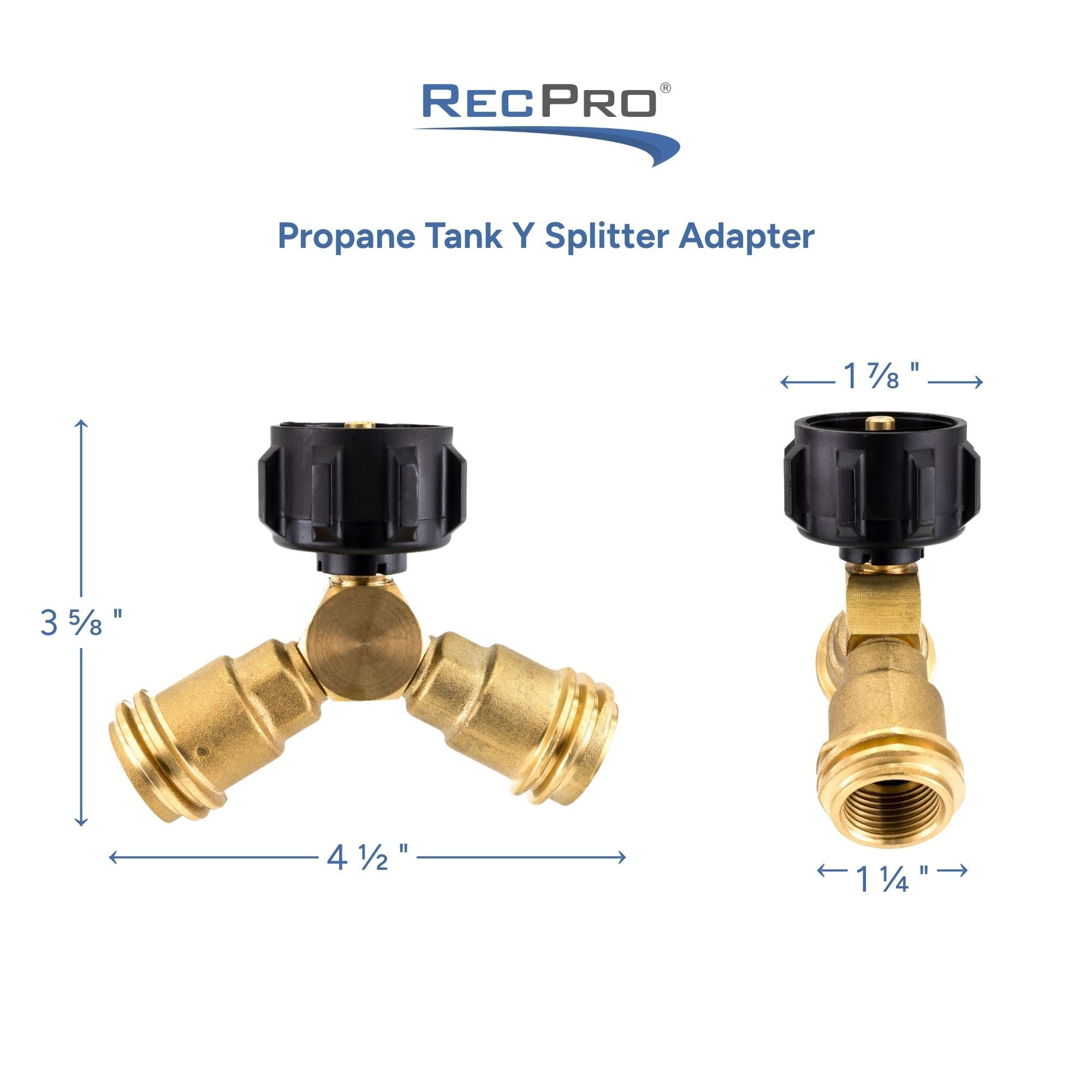 Propane Tank Y Splitter Adapter Measurements 