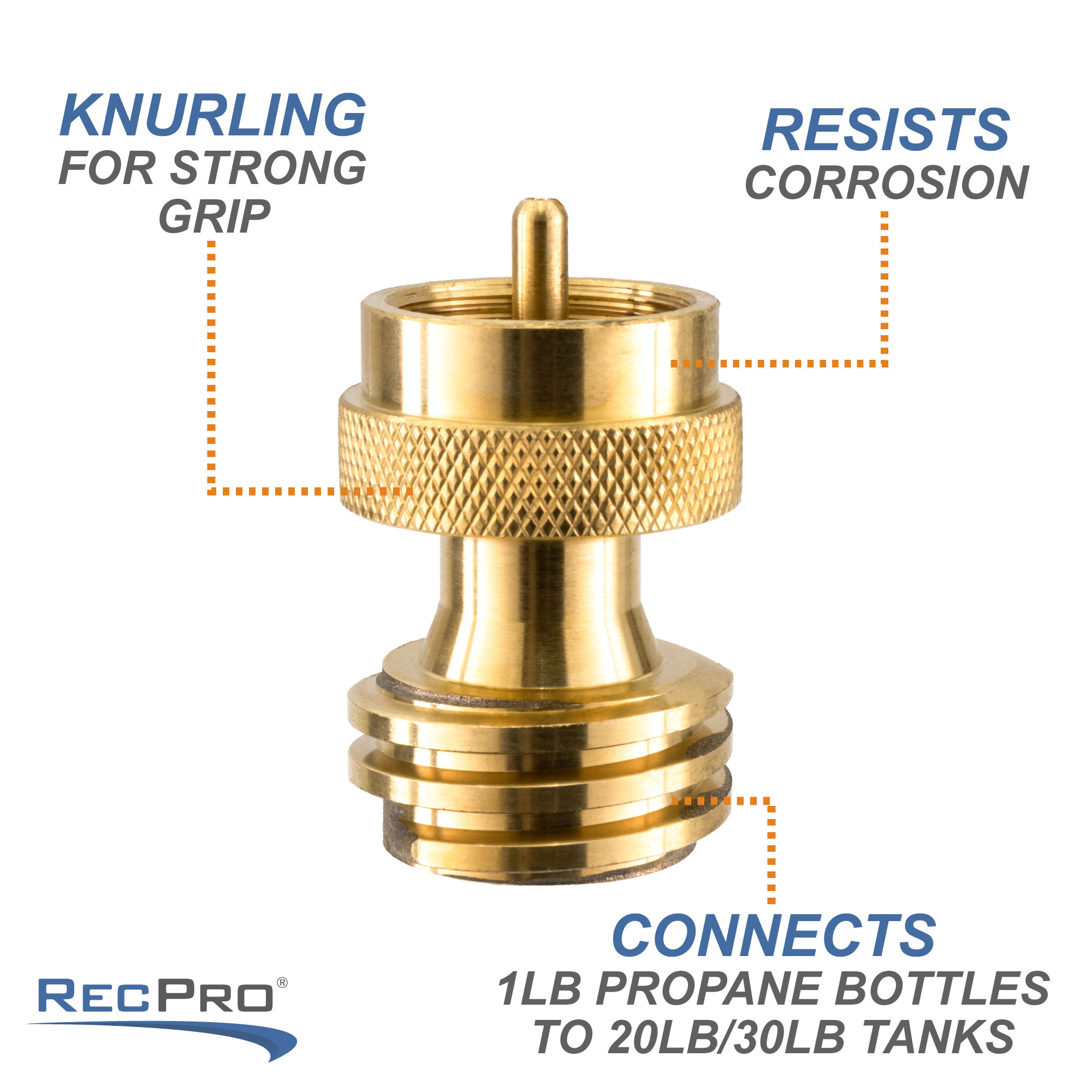 RV LP 1lb Propane Adapter To 20 LB Or 30 LB RecPro, 54% OFF