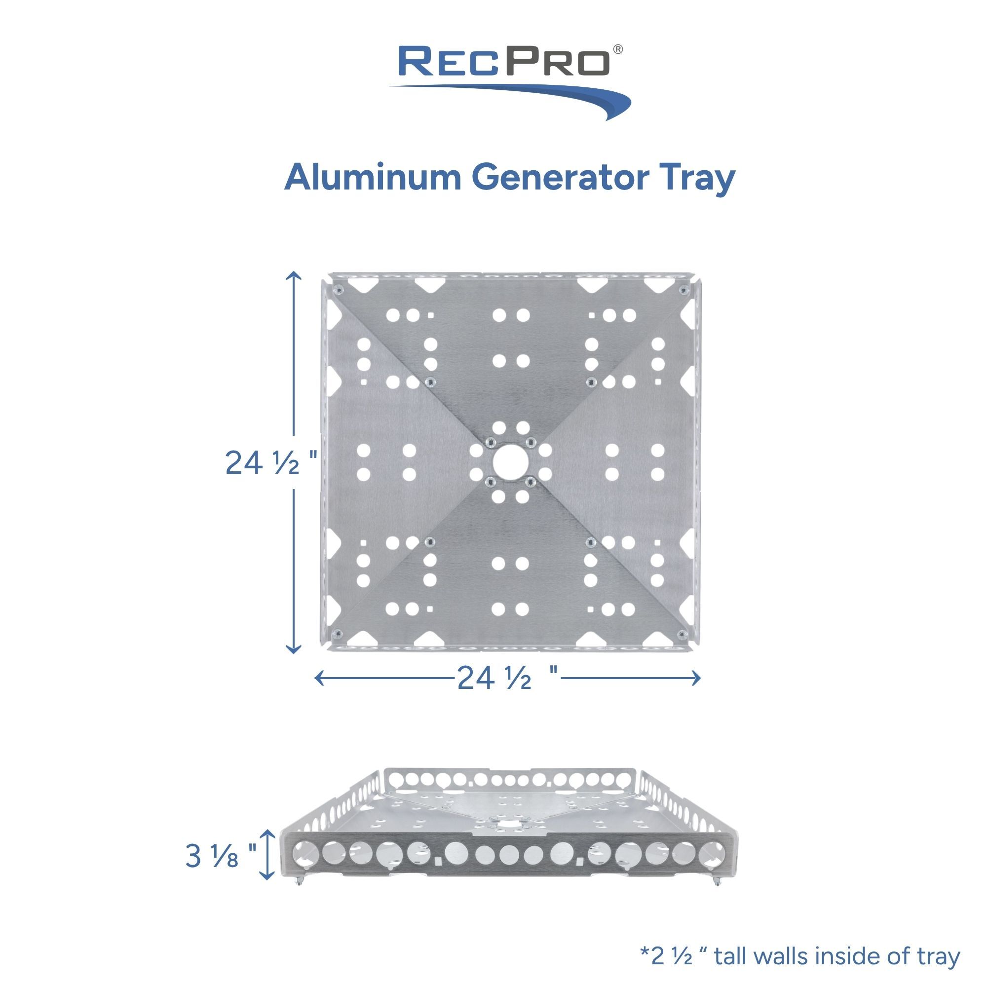 Aluminum Generator Tray Measurements 