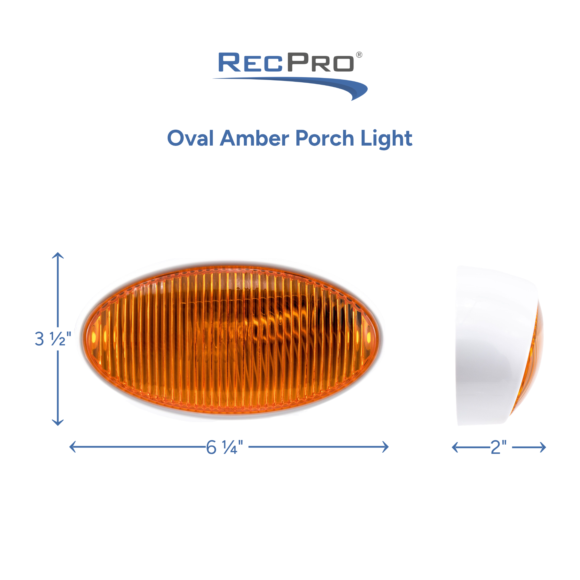 Oval Amber Porch Light Measurements Oval Amber Porch Light Measurements