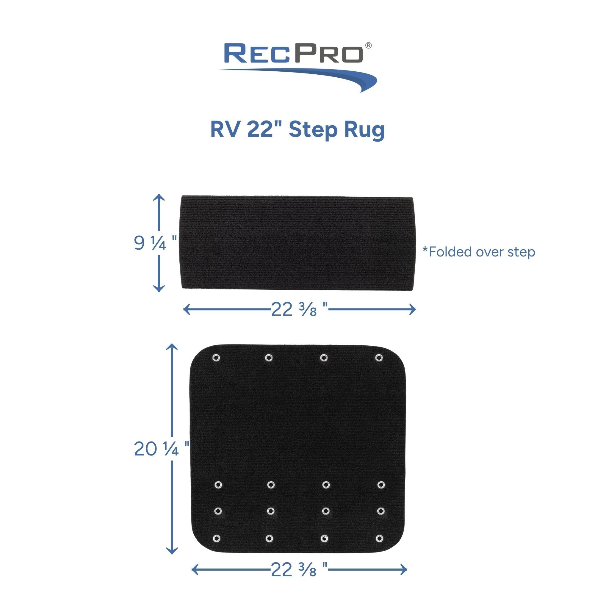 RV 22" Step Rug Measurements RV 22" Step Rug Measurements