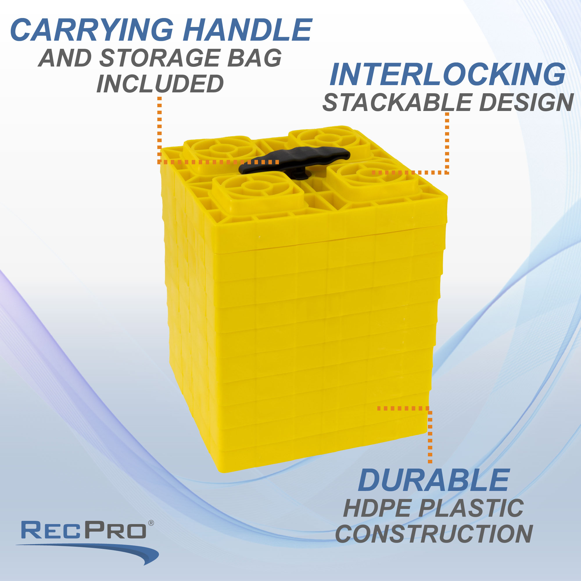 RV Leveling Blocks Stackable 10 Piece RecPro