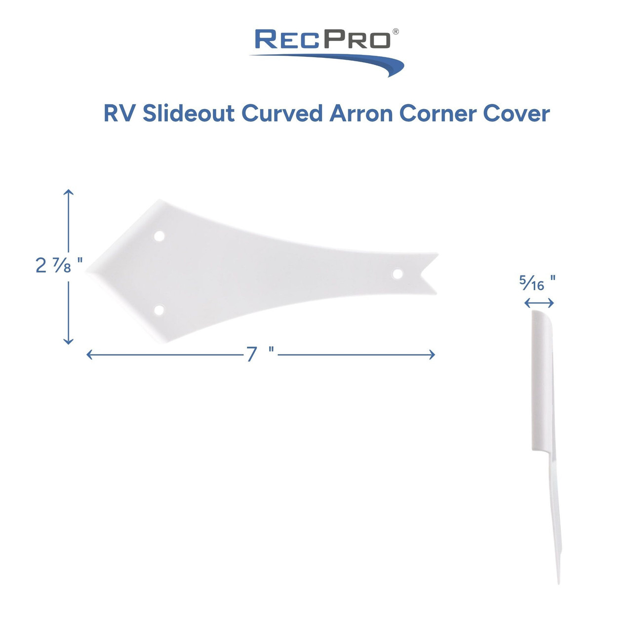 RV Slideout Curved Arrow Corner Cover Measurements RV Slideout Curved Arrow Corner Cover Measurements