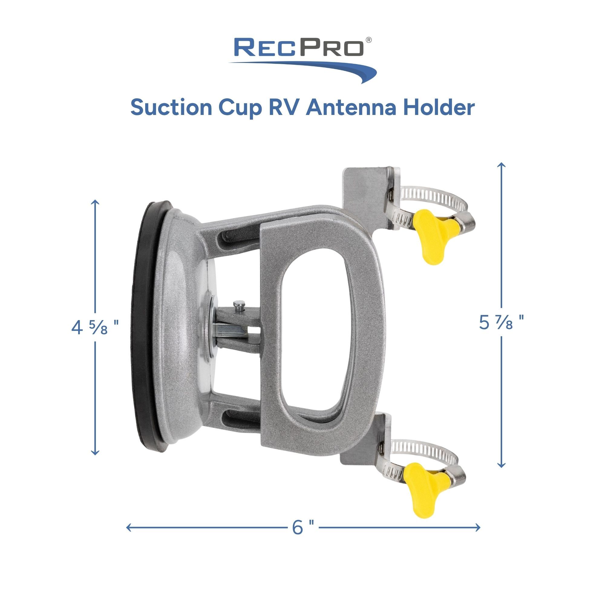 Suction Cup RV Antenna Holder Measurements 