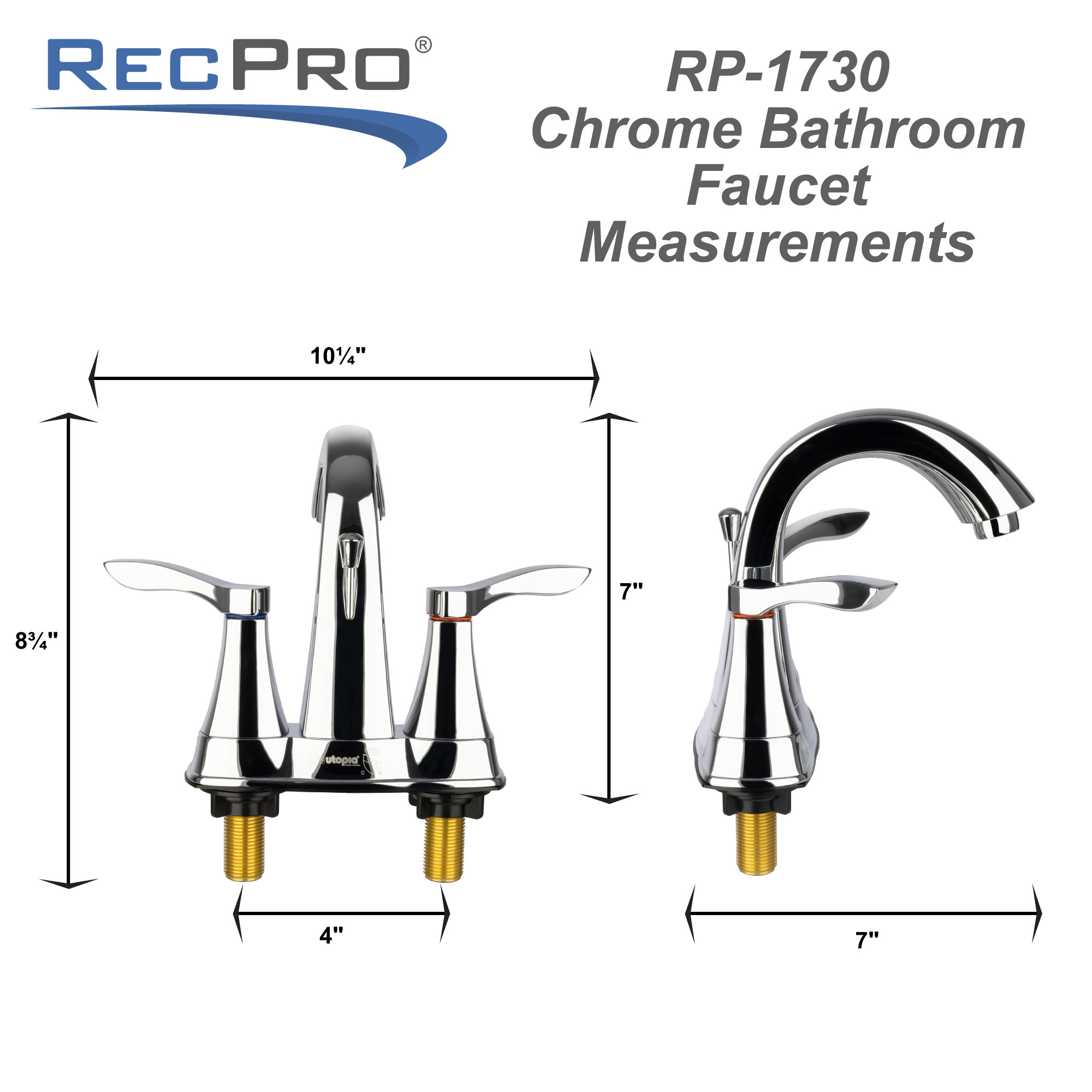 RV Bathroom Faucet Chrome RecPro