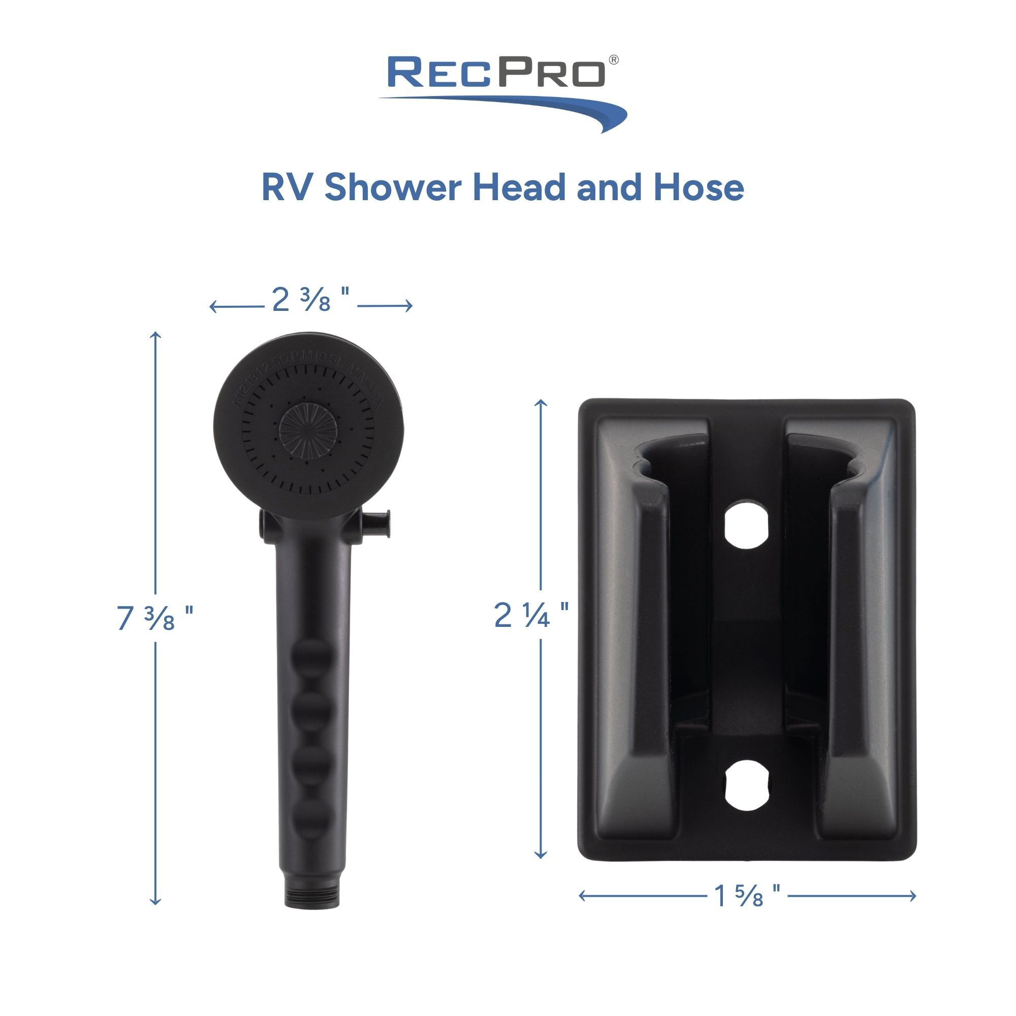 RV Shower Head and Hose Measurements 
