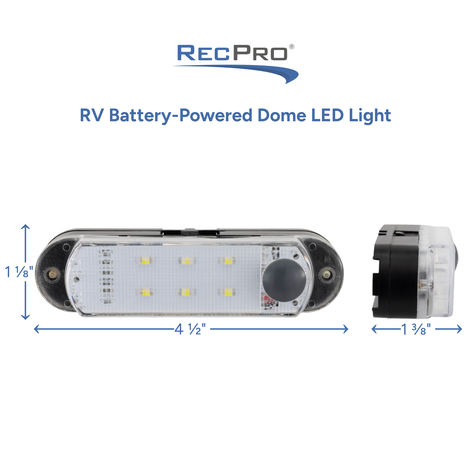 RV Battery-Powered Dome LED Light Measurements RV Battery-Powered Dome LED Light Measurements
