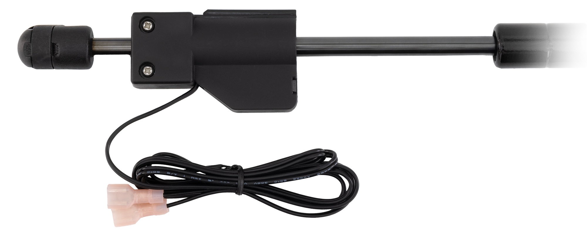 RV 12 volt gas strut on and off switch installed on a gas strut. RV 12 volt gas strut on and off switch installed on a gas strut.