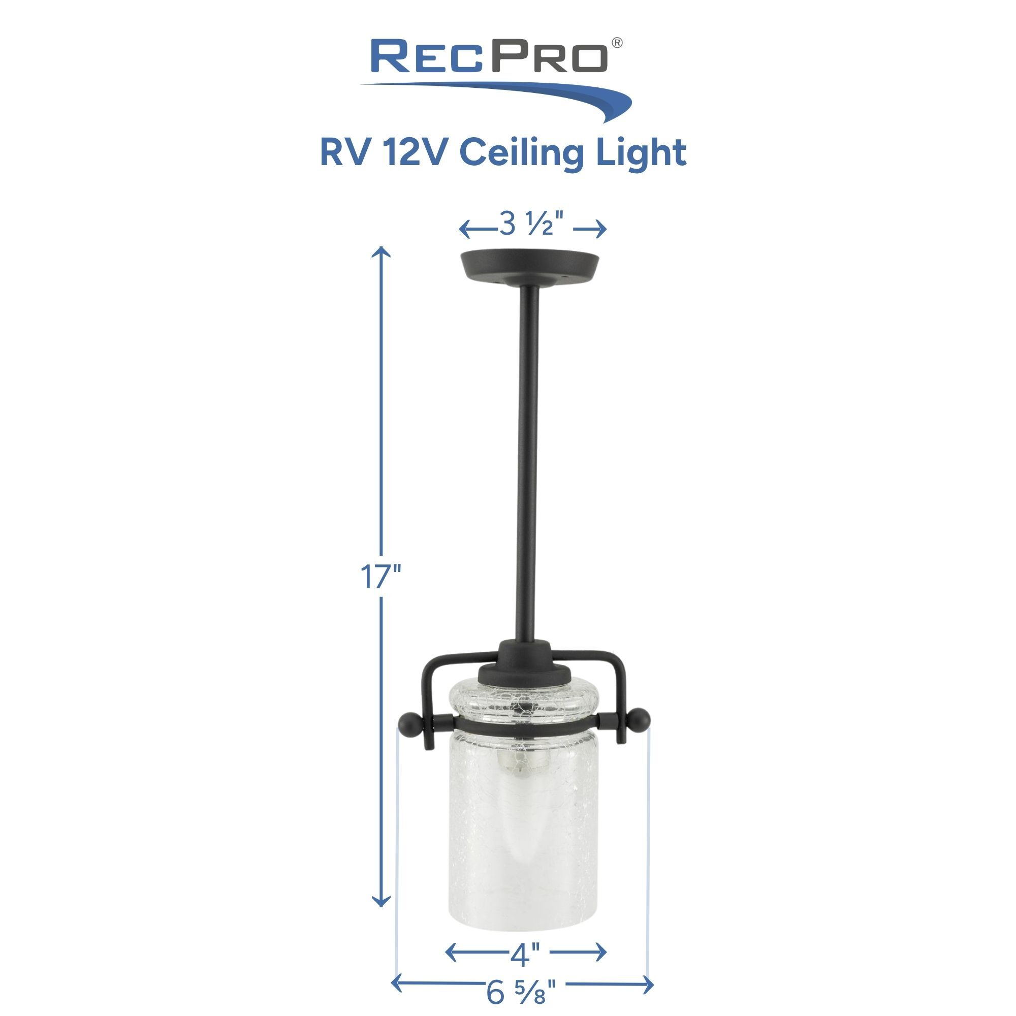 RV 12V Ceiling Light Measurements 