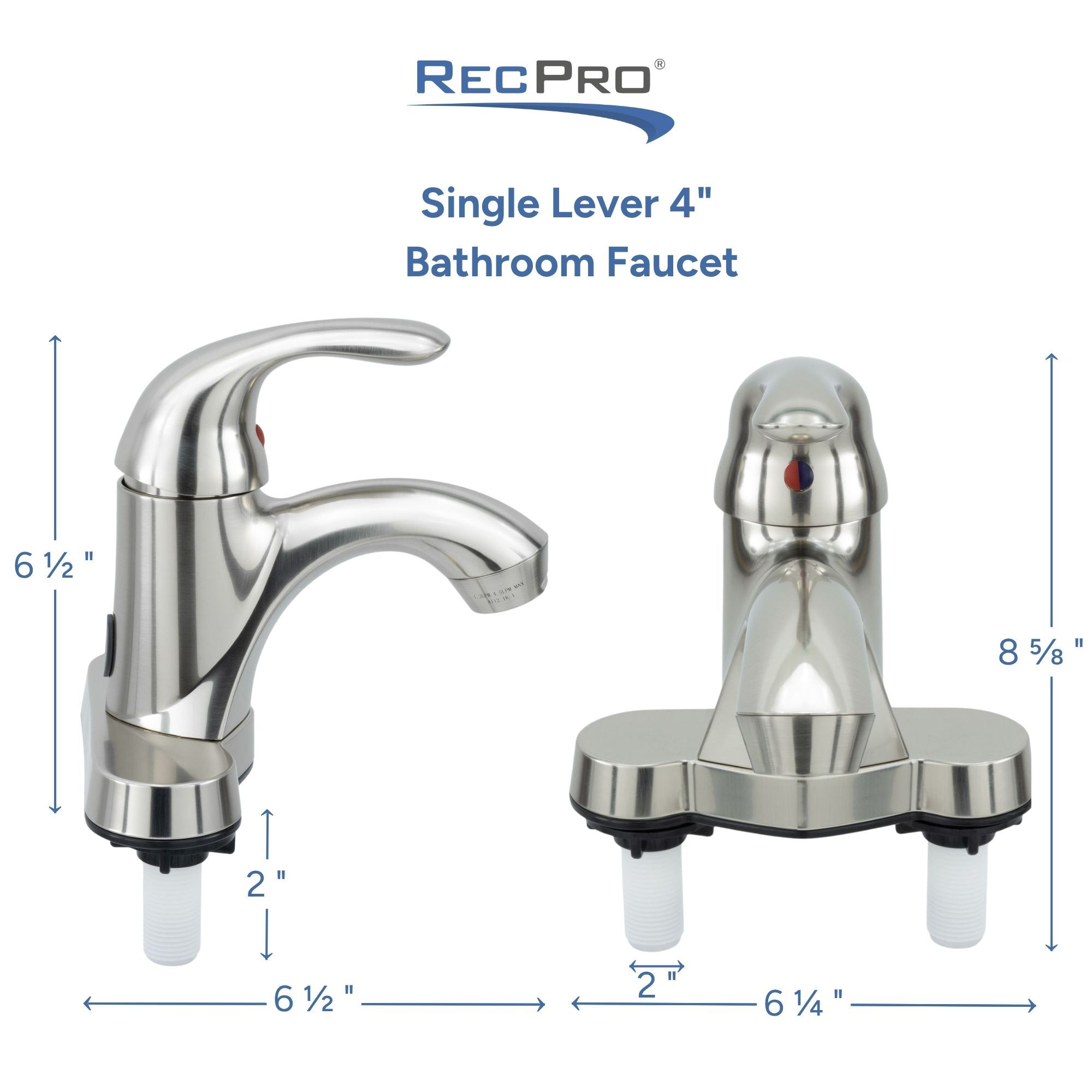 Single Lever 4" Bathroom Faucet Measurements Single Lever 4" Bathroom Faucet Measurements