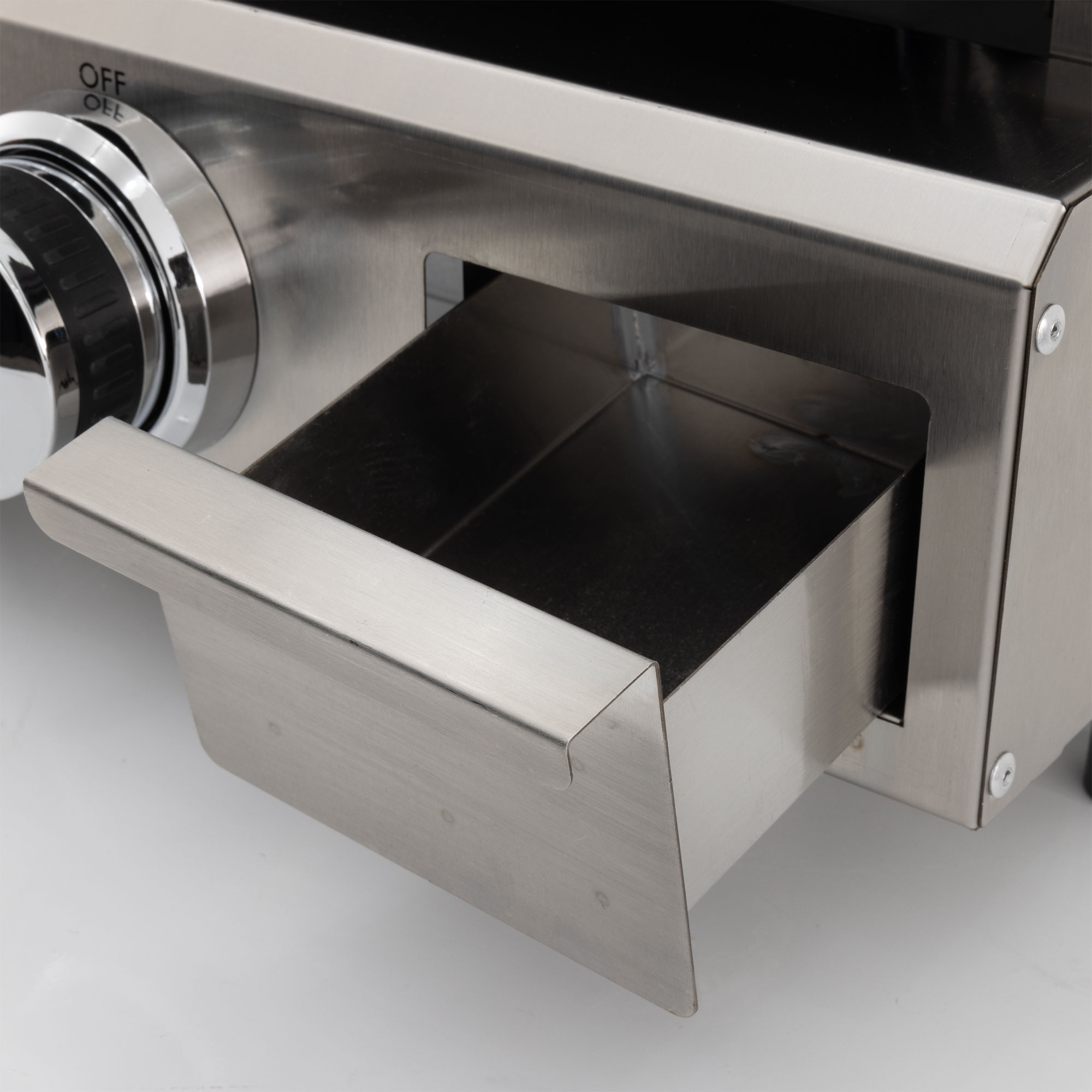 Grease cup for catching the grease from the cooktop. Grease cup for catching the grease from the cooktop.