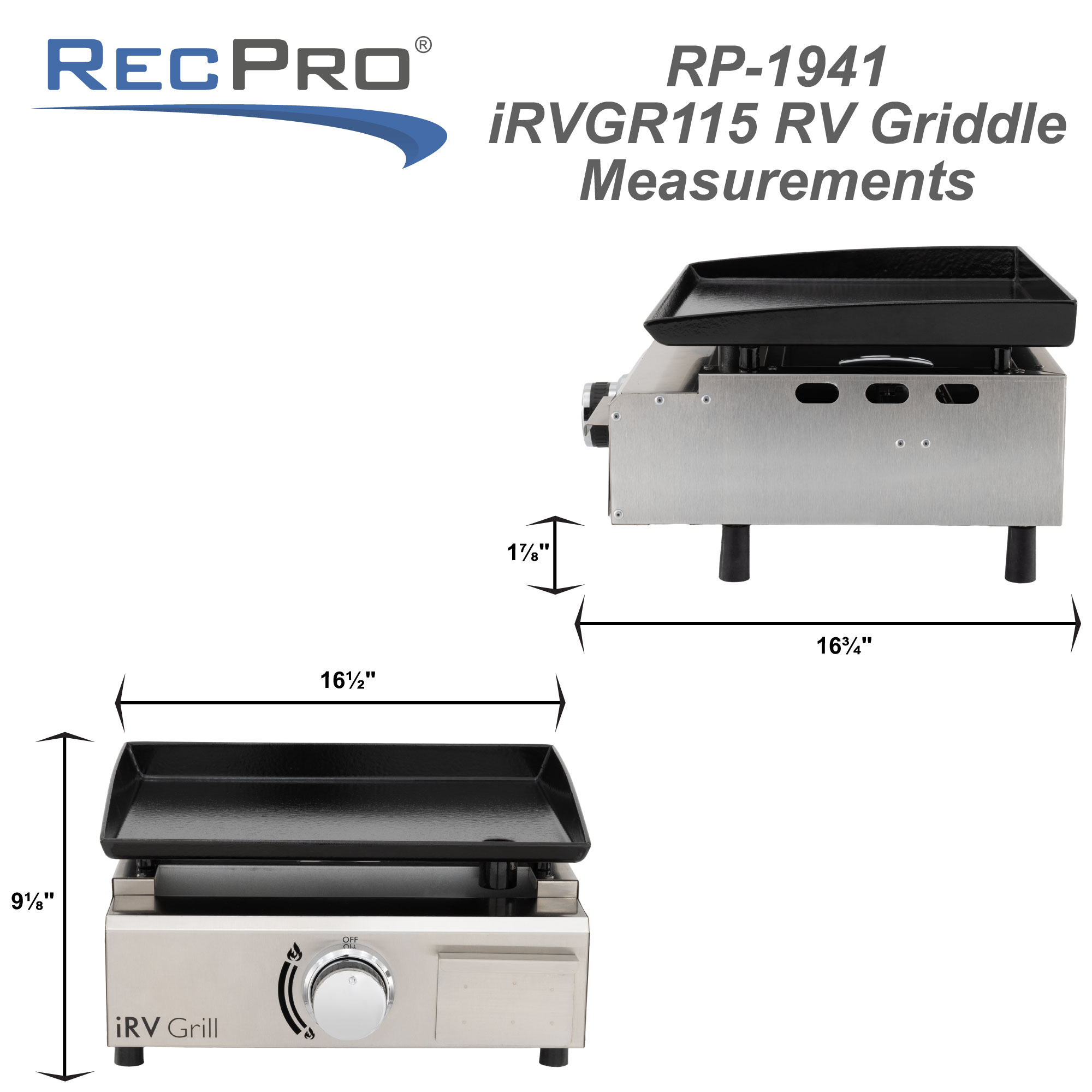 RV griddle with ceramic cooking plate measurements. RV griddle with ceramic cooking plate measurements.