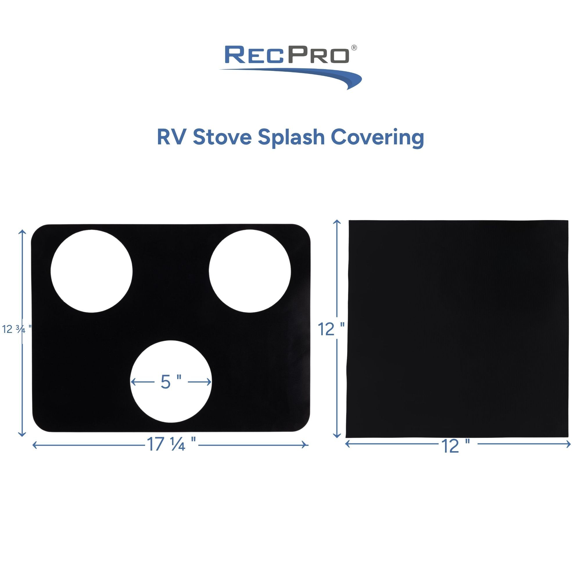 RV Stove Splash Covering Measurements 