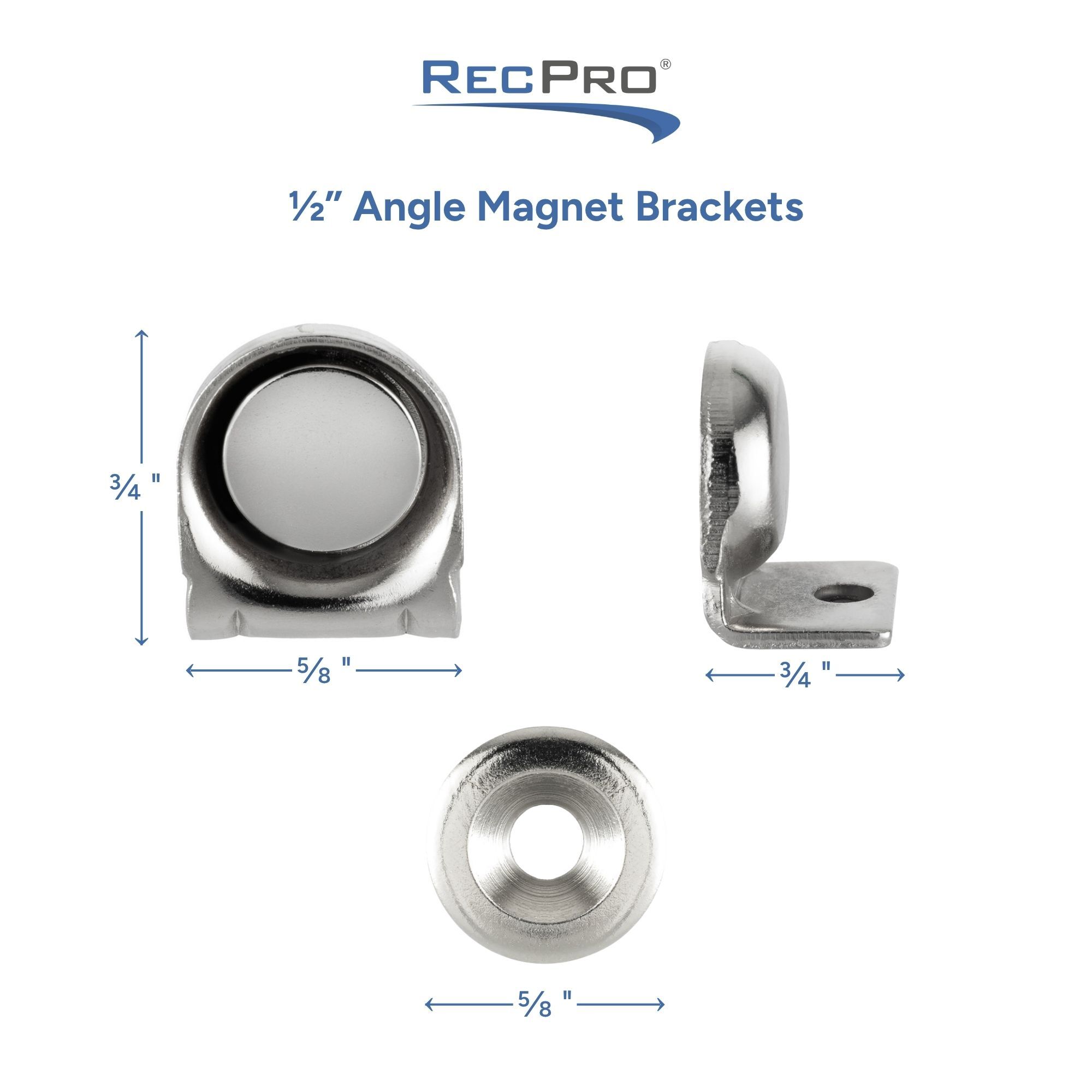 1/2" Angle Magnet Brackets Measurements 1/2" Angle Magnet Brackets Measurements