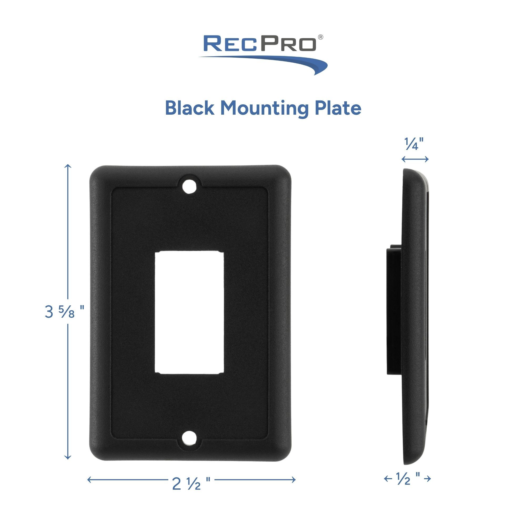 Black Mounting Plate Measurements Black Mounting Plate Measurements