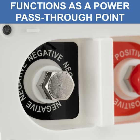 Functions as a power pass-through point.