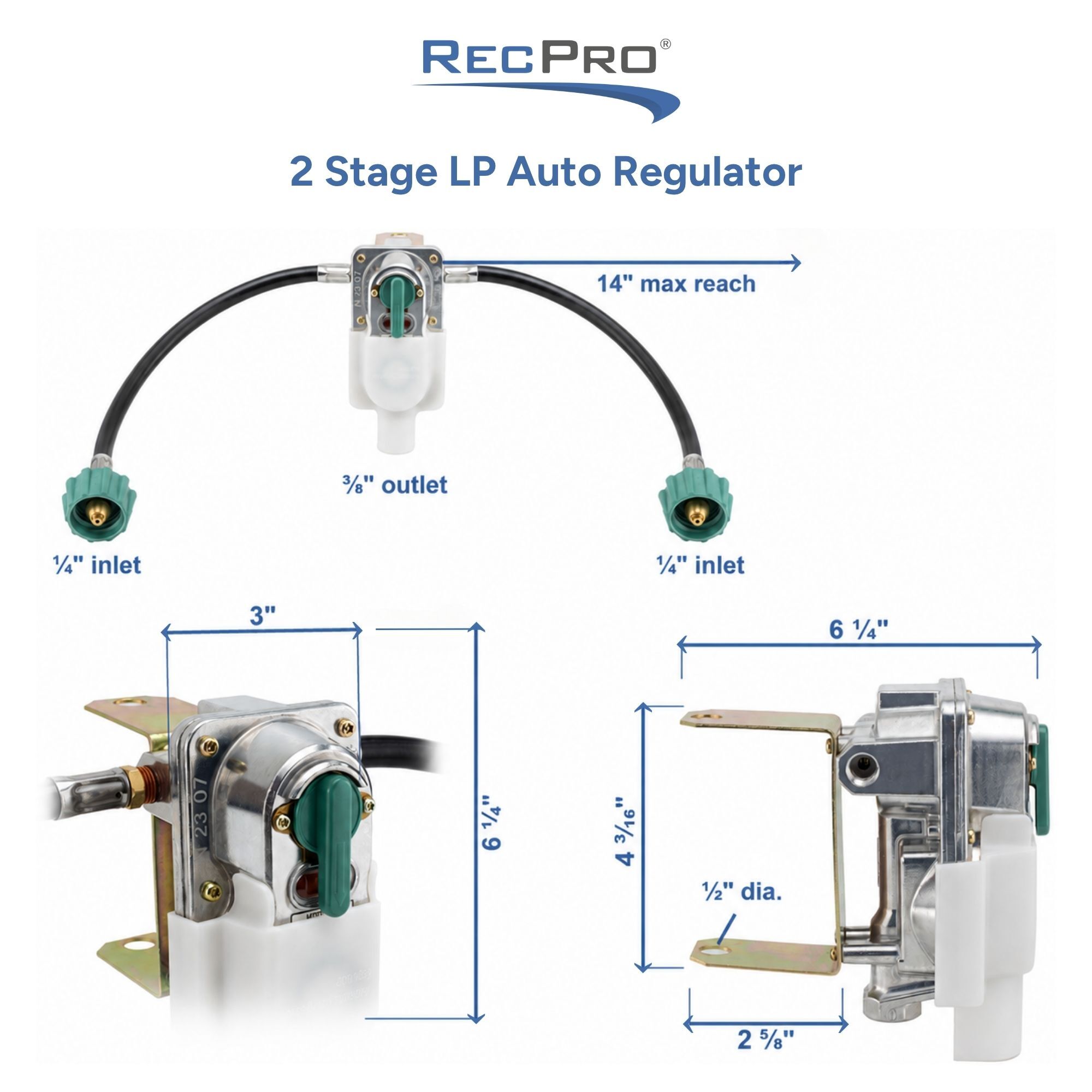 2 Stage LP Auto Regulator Measurements 2 Stage LP Auto Regulator Measurements