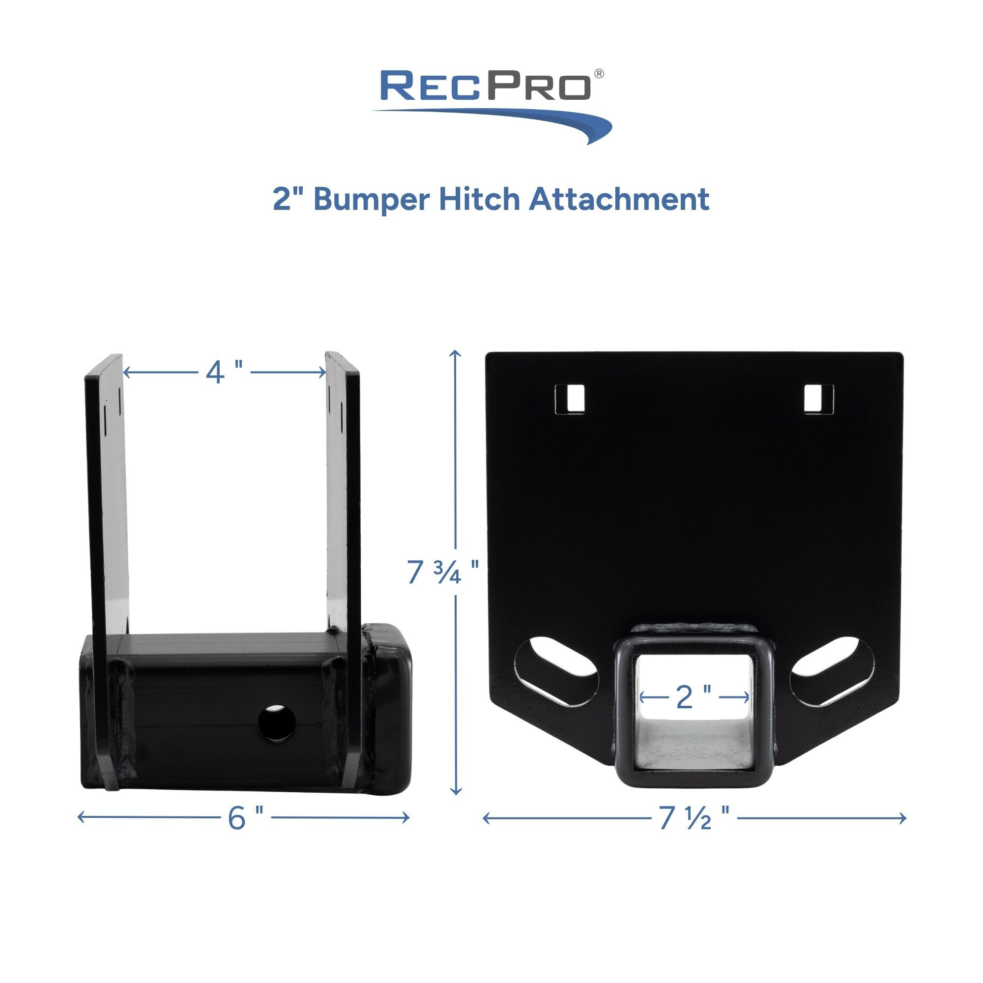2" Bumper Hitch Attachment Measurements 2" Bumper Hitch Attachment Measurements