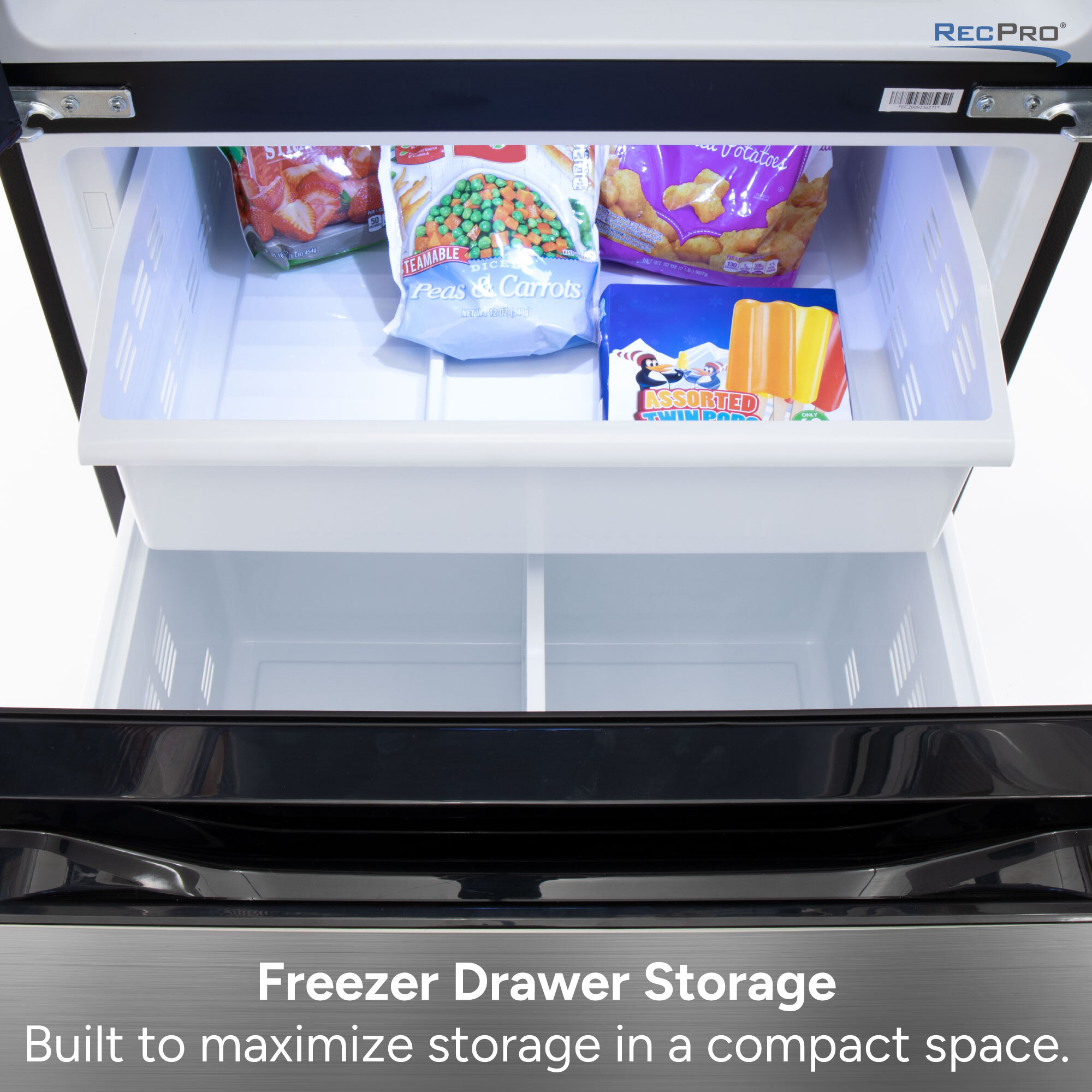 Freezer Drawer Storage. Built to maximize storage in a compact space 