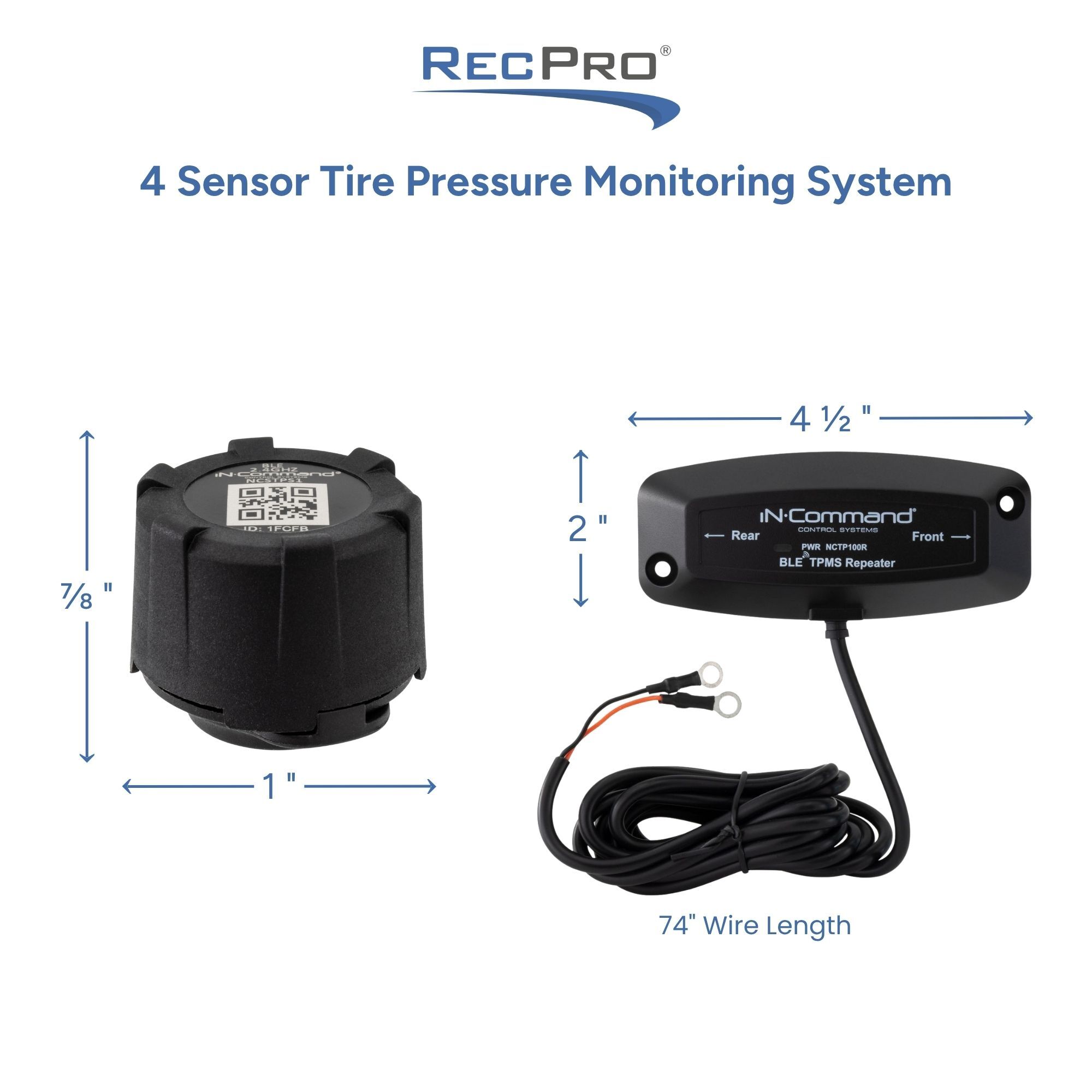 4 Sensor Tire Pressure Monitoring System Measurements 