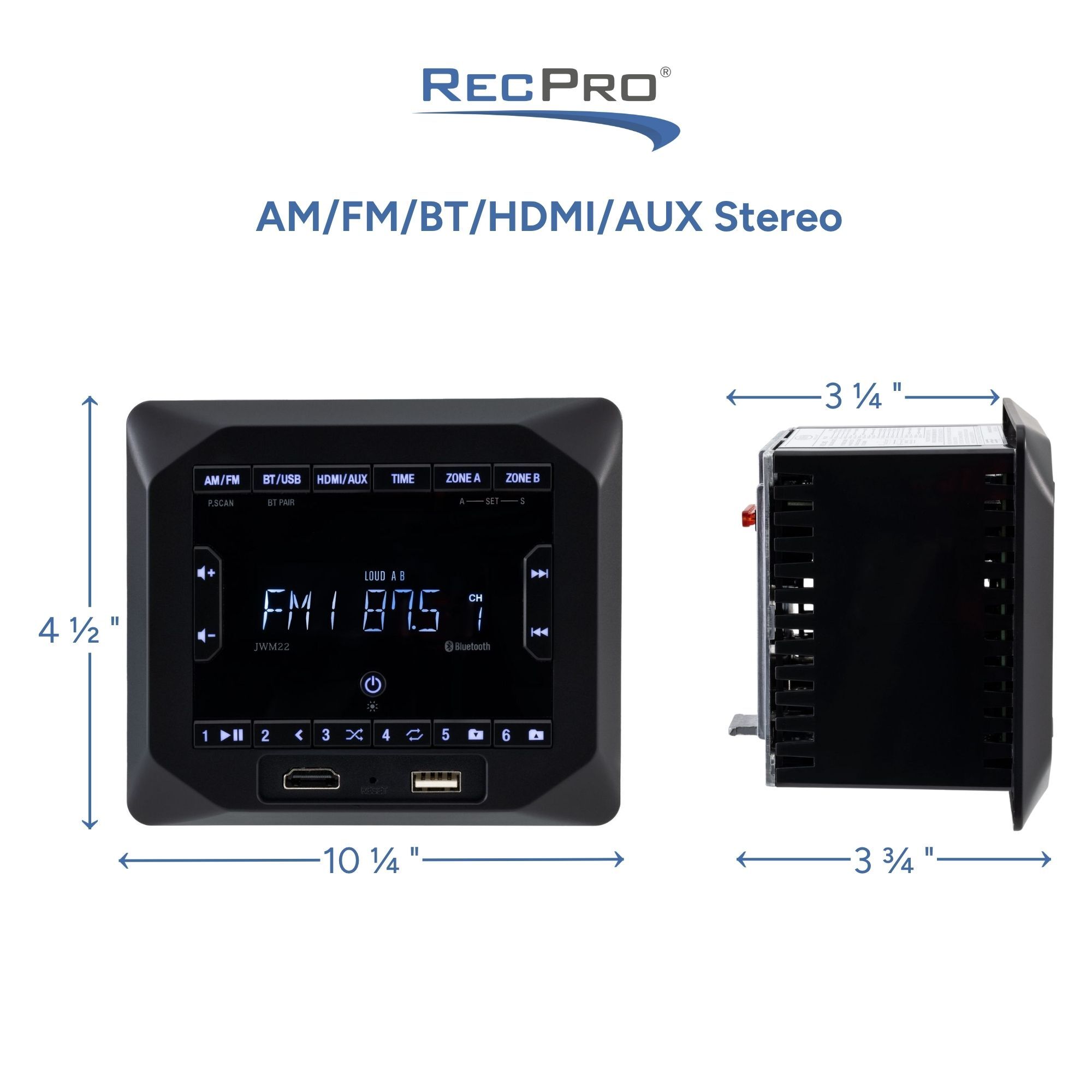 AM/FM/BT/HDMI/AUX Stereo Measurements 
