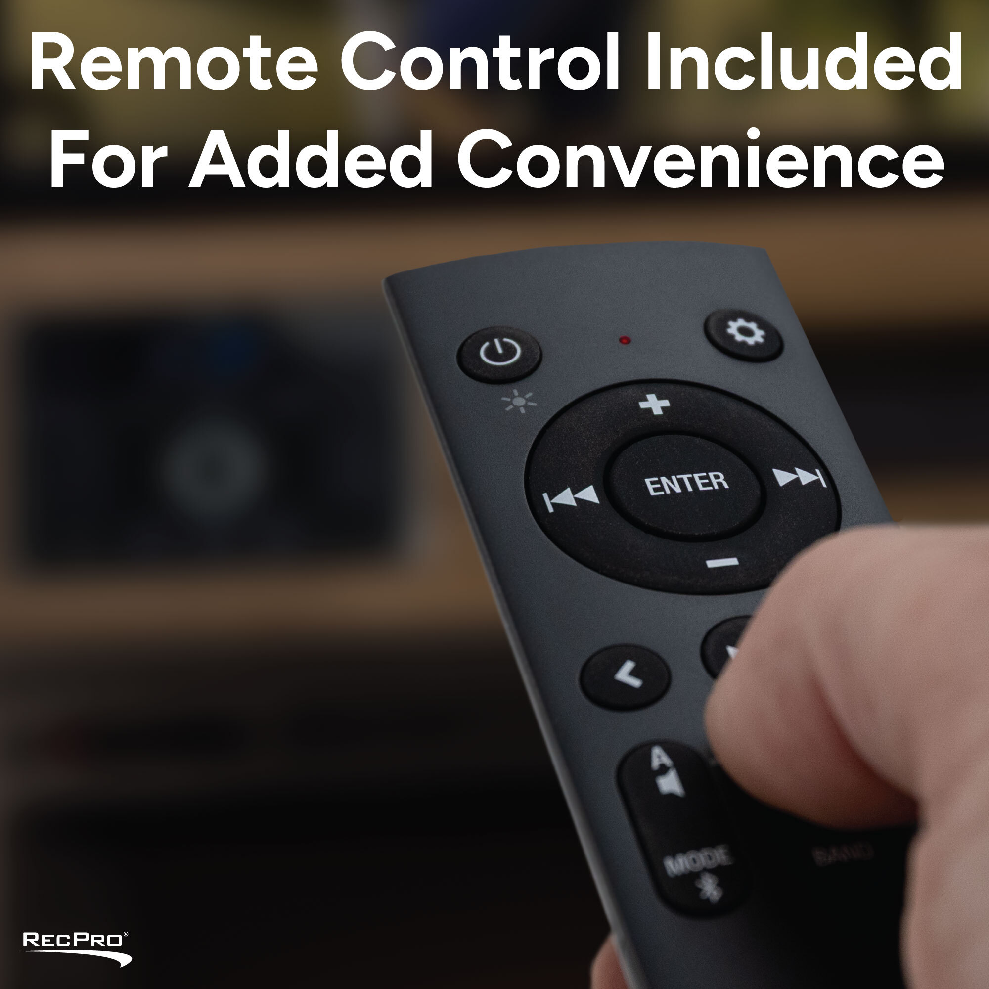 Remote Control Included For Added Convenience Remote Control Included For Added Convenience