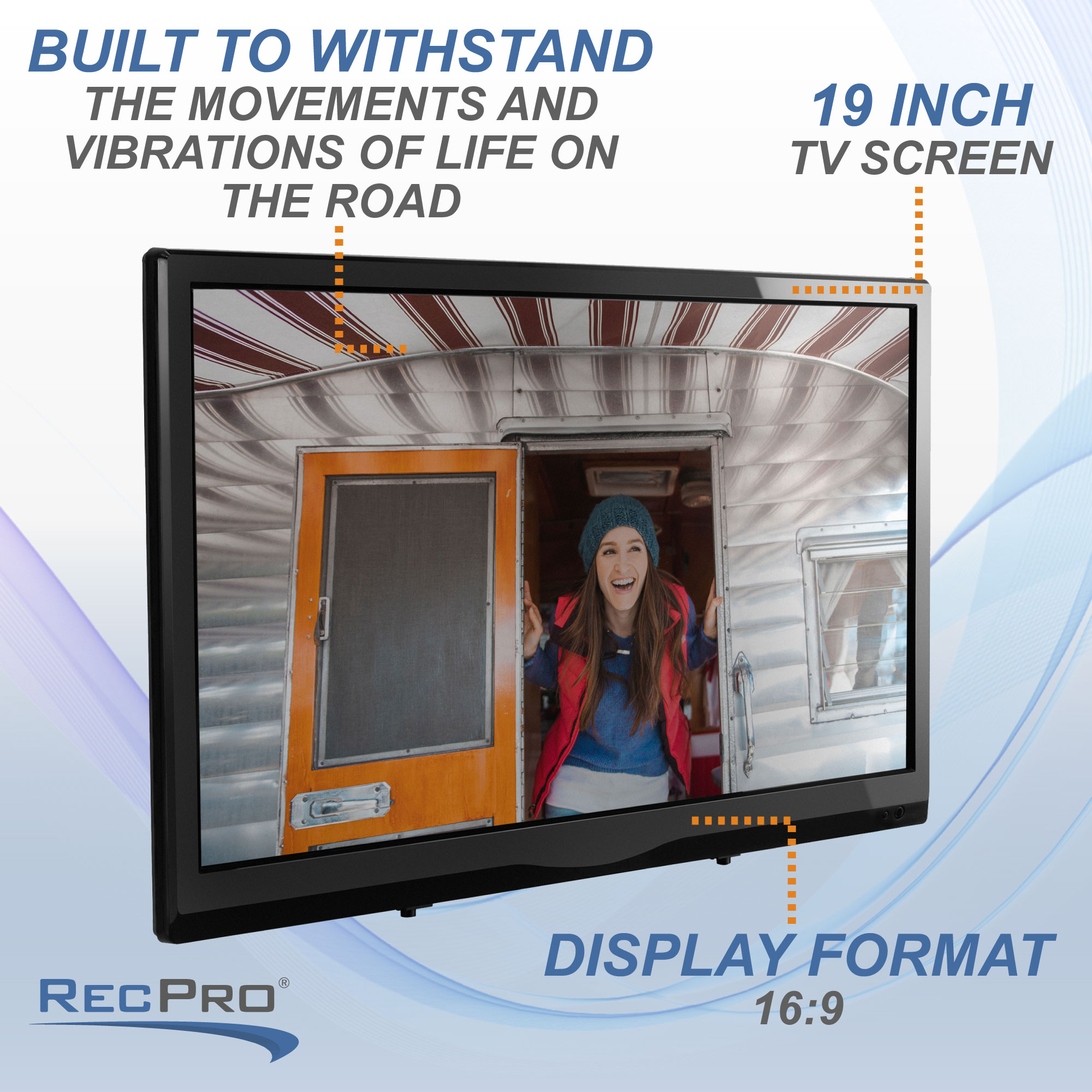 RV Television 32 720p LED Screen 12 Volt HD - RecPro