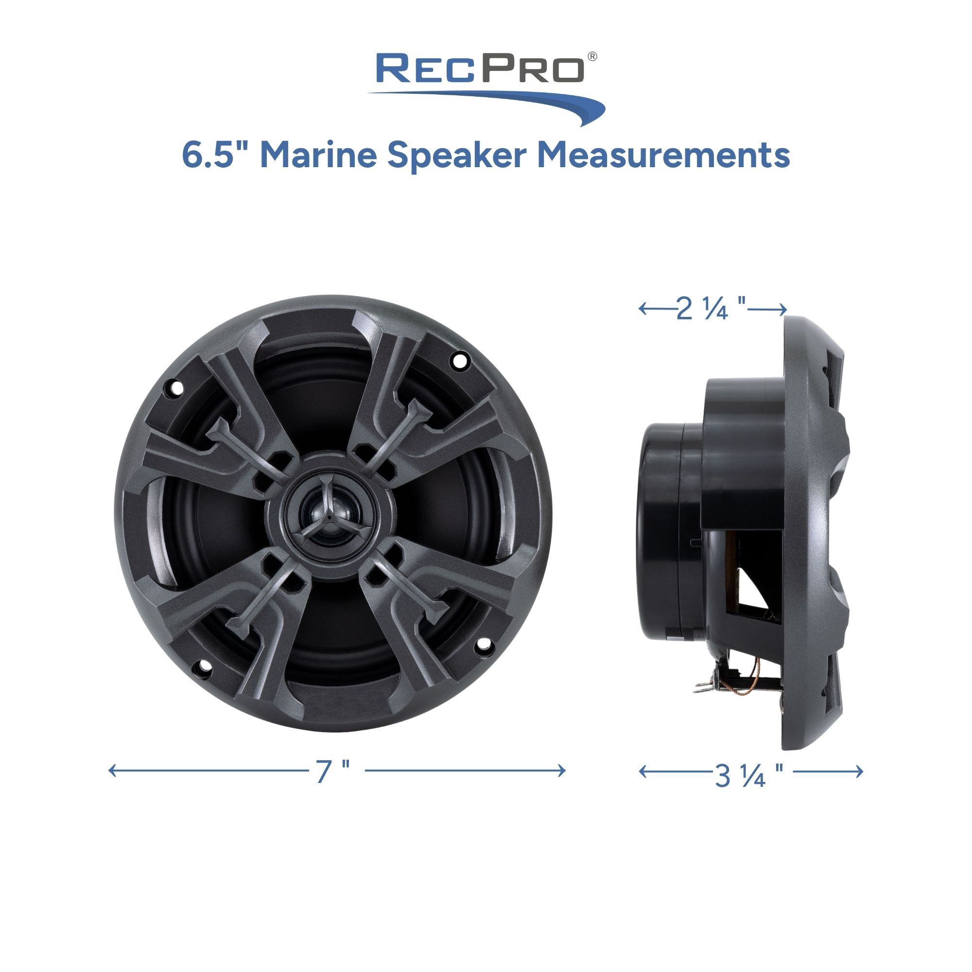6.5" Marine Speaker Measurements 