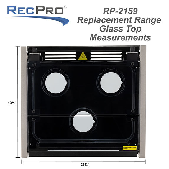 Replacement glass top measurements.