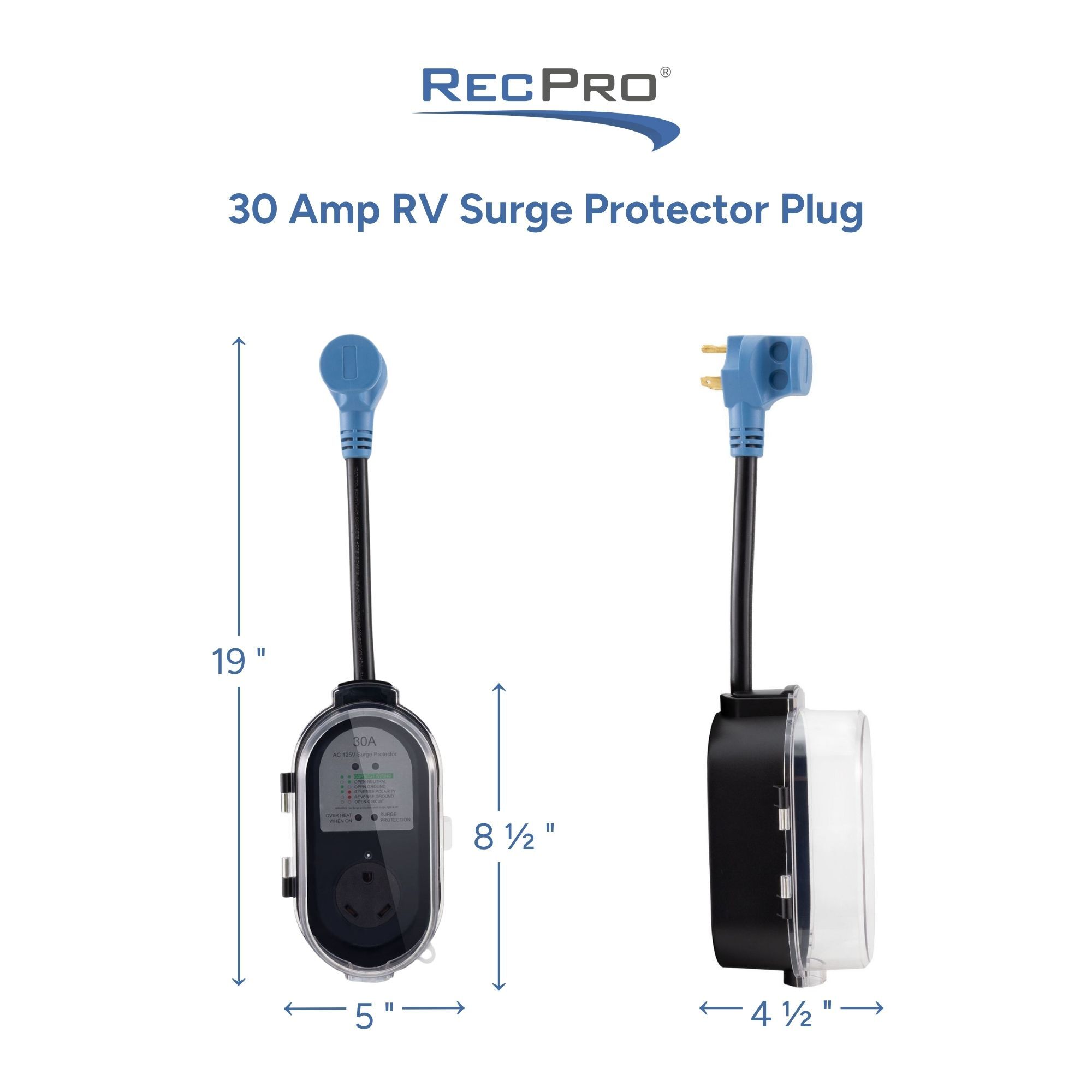 30 Amp RV Surge Protector Plug Measurements 30 Amp RV Surge Protector Plug Measurements