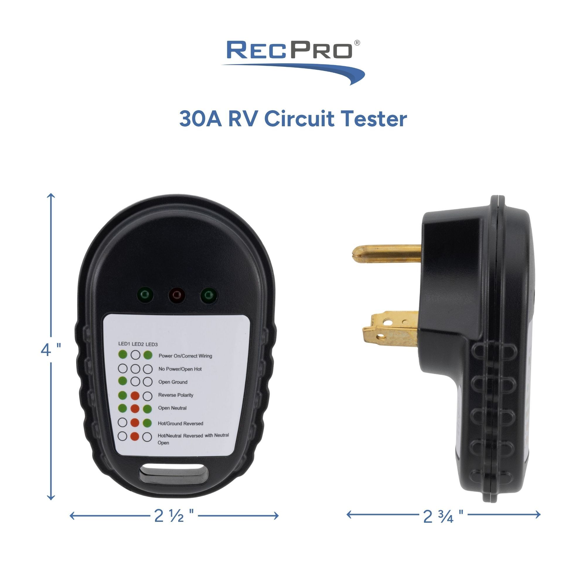 30A RV Circuit Tester Measurements 30A RV Circuit Tester Measurements