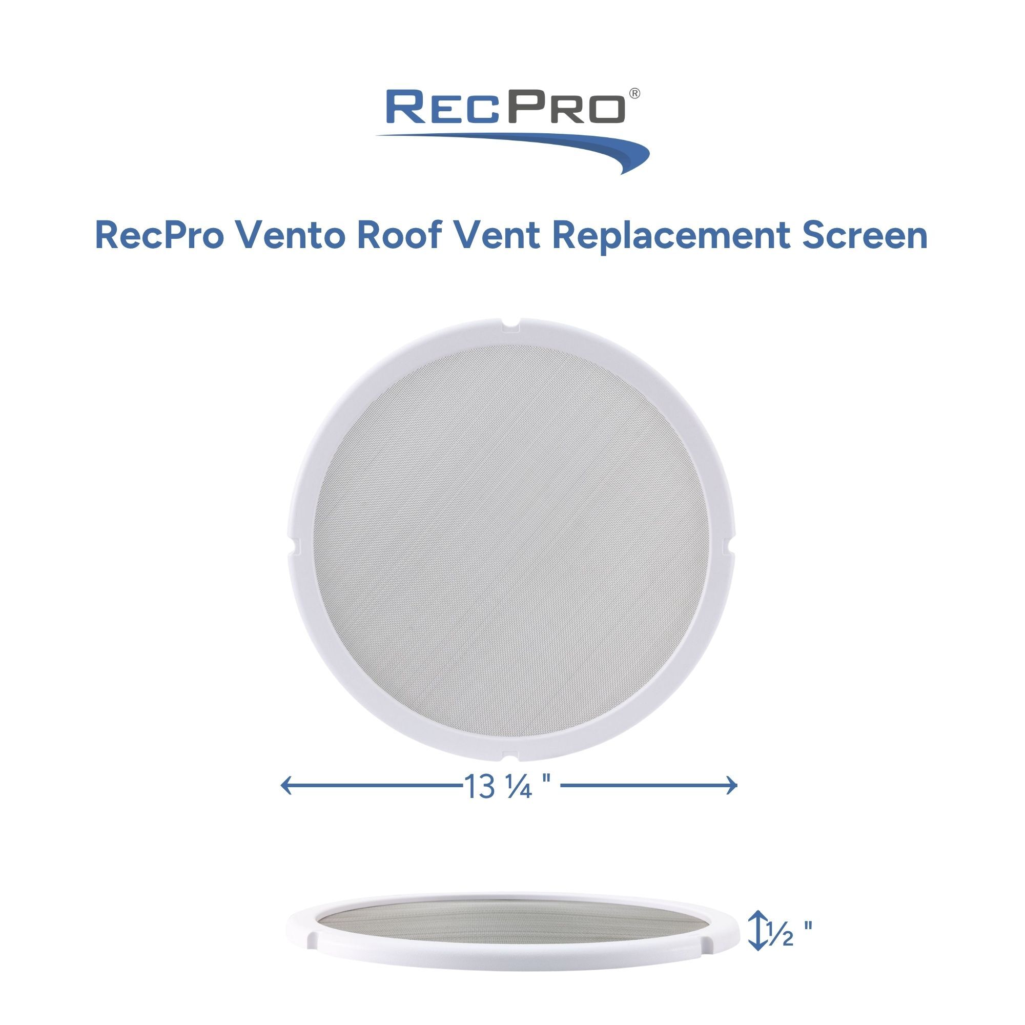 RecPro Vento Roof Vent Replacement Screen Measurements 