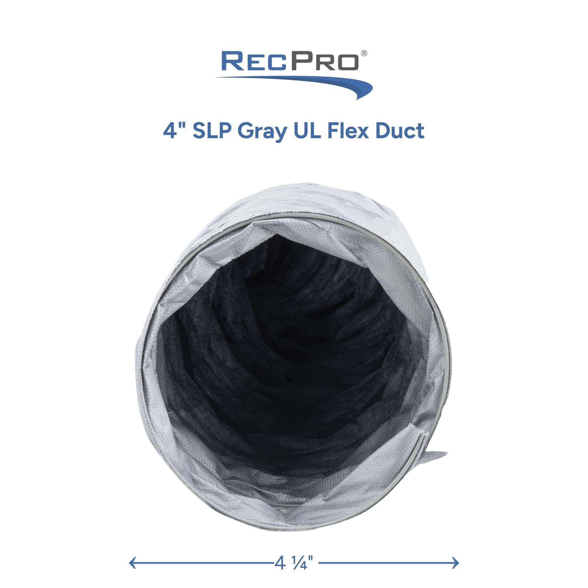 4" SLP Gray UL Flex Duct Measurements 