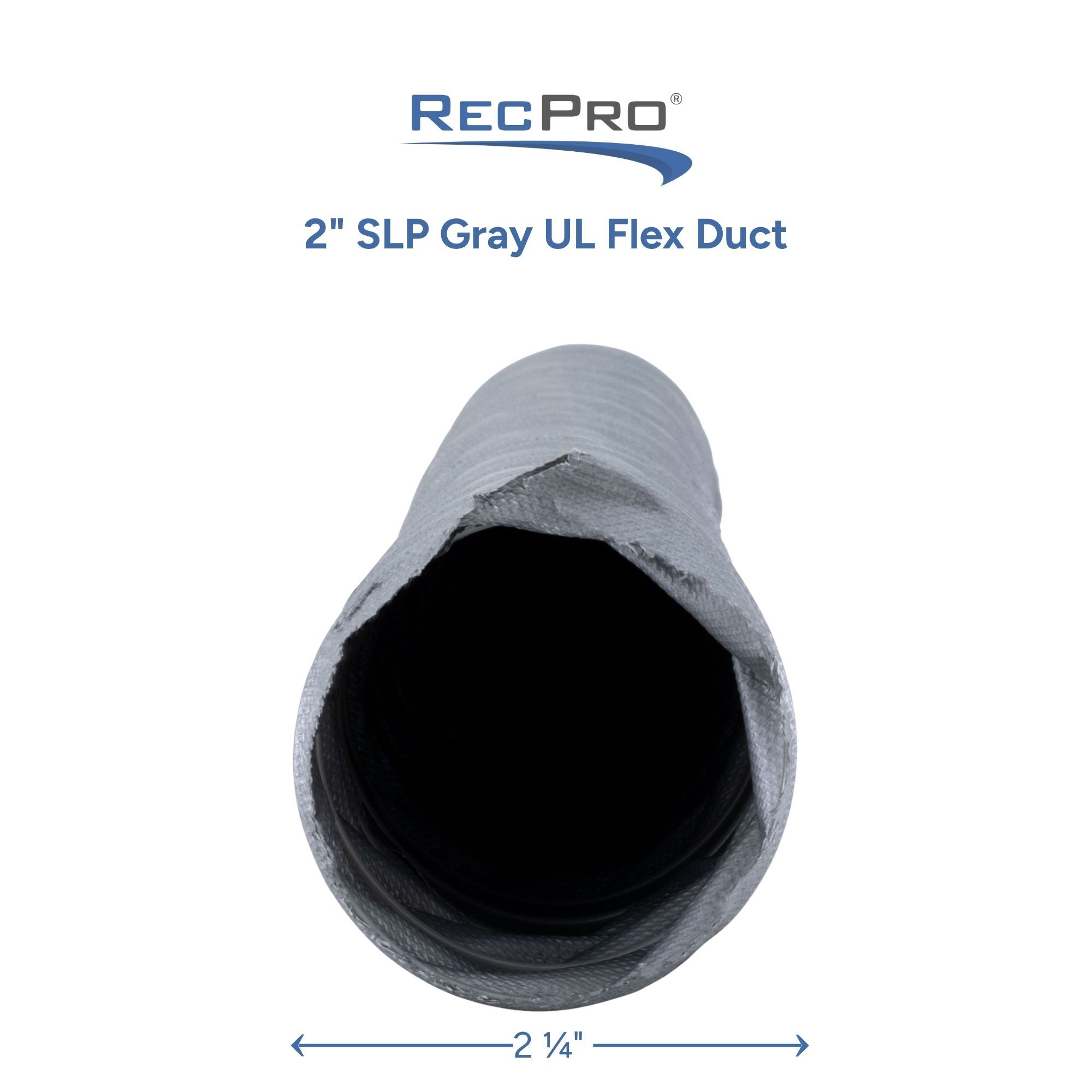 2" SLP Gray UL Flex Duct Measurements 
