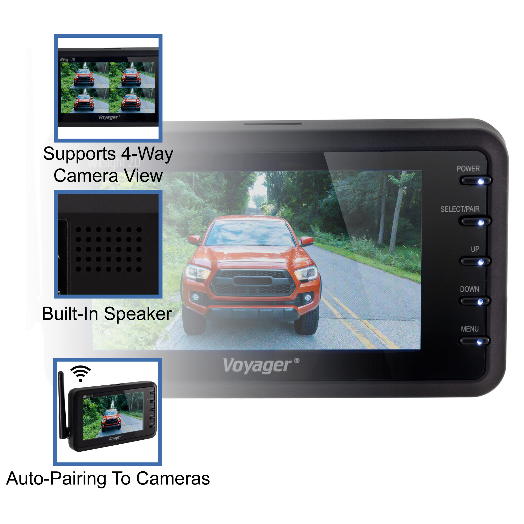 Voyager WVHS43 Wireless RV Camera System w 4.3 In. Monitor & 1 Camera, – Car  Toys