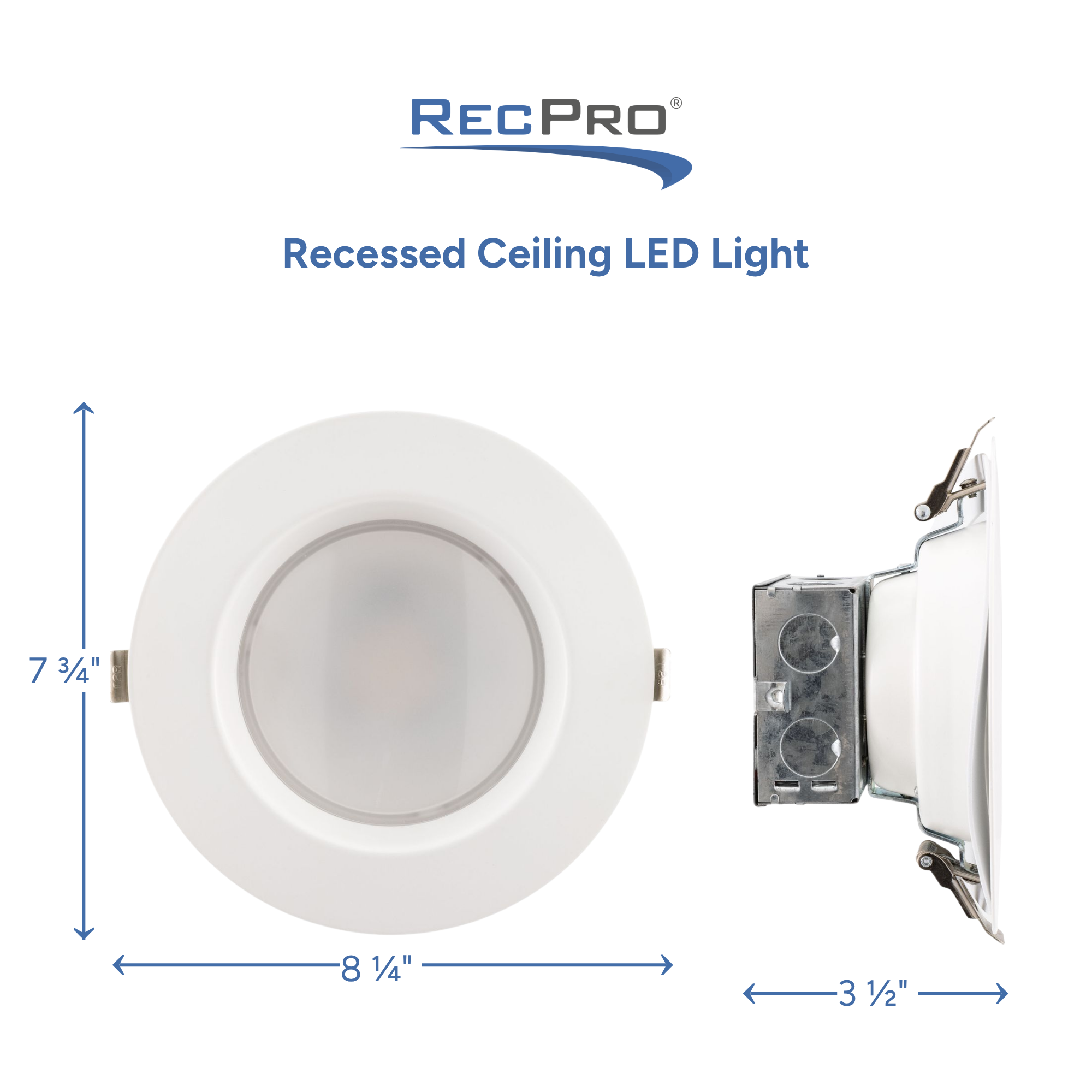 Recessed Ceiling LED Light Measurements 
