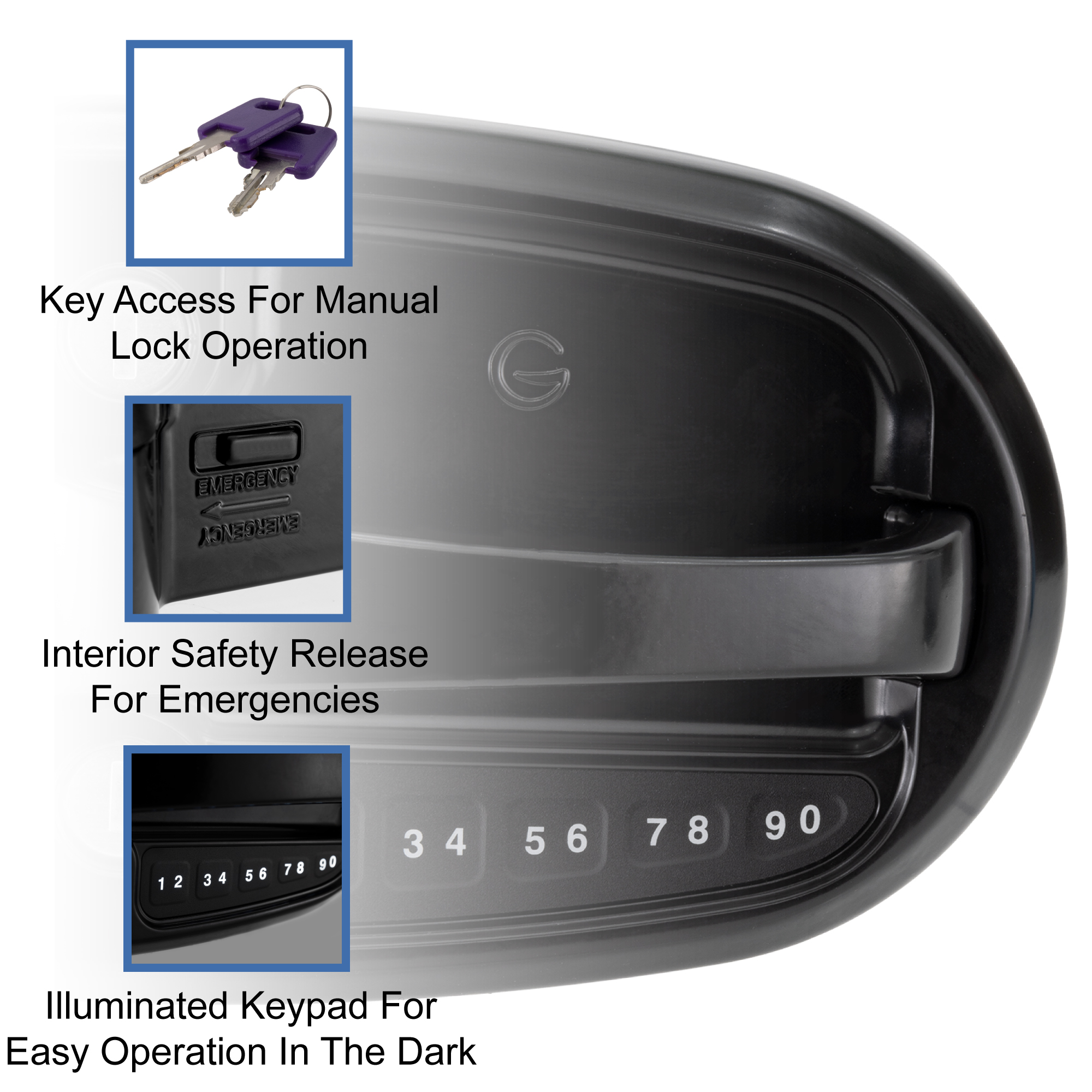 RV Bluetooth Electronic Entry Door Lock - RecPro