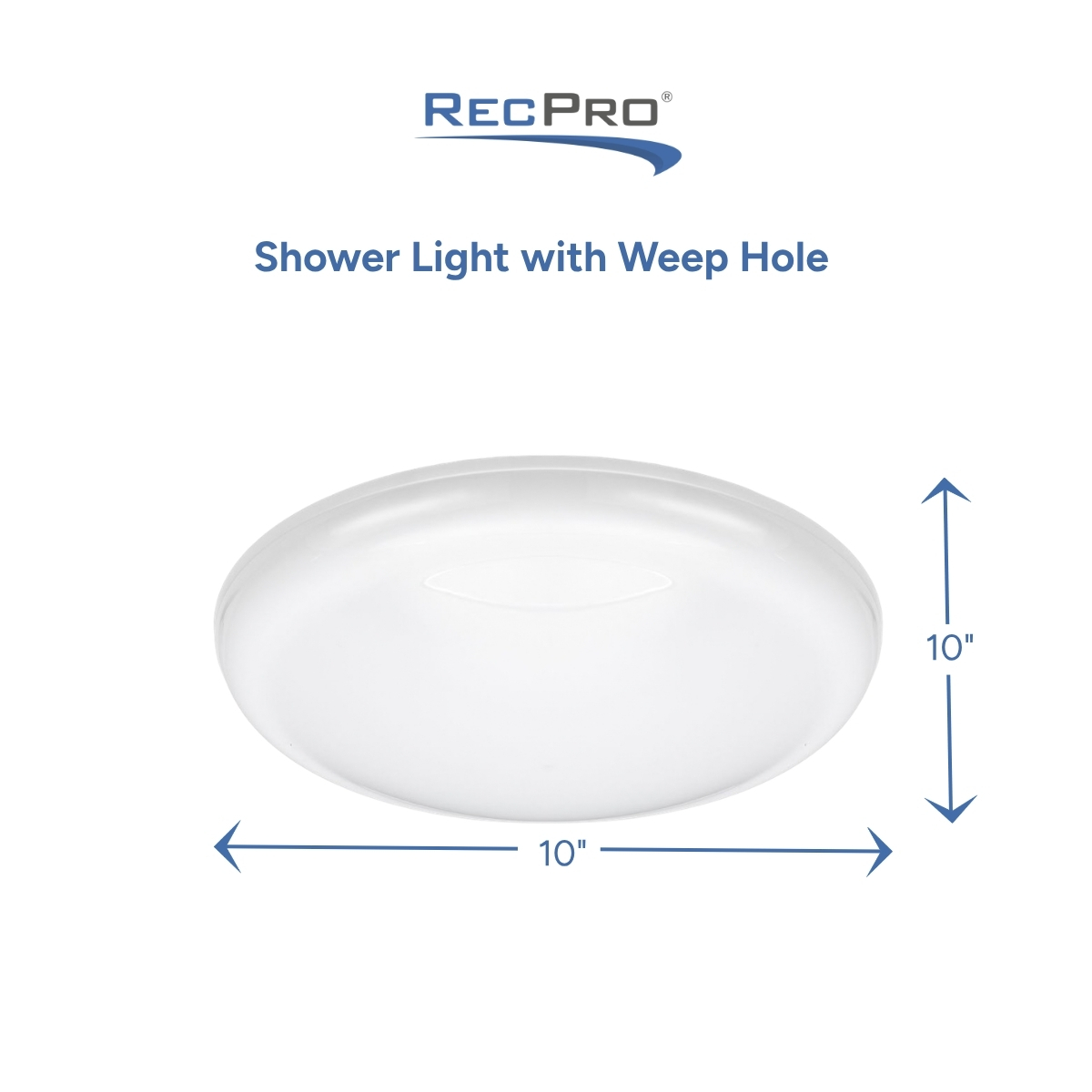 Shower Light with Weep Hole Measurements 