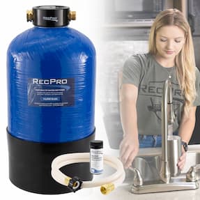 Portable RV Water Softener Pro Grade 16,000 Grain, Trailers, Boats, Ca