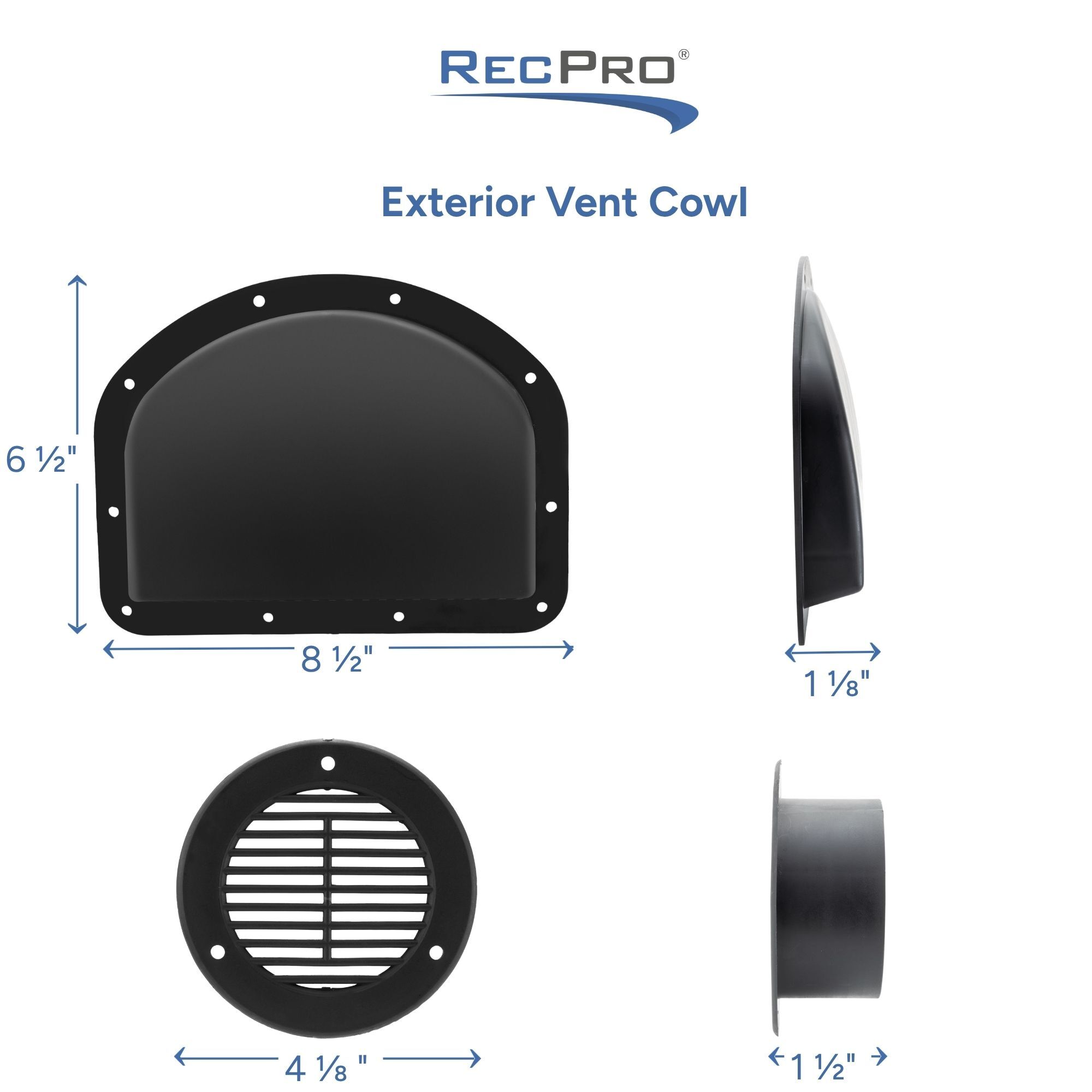 Exterior Vent Cowl Measurements 
