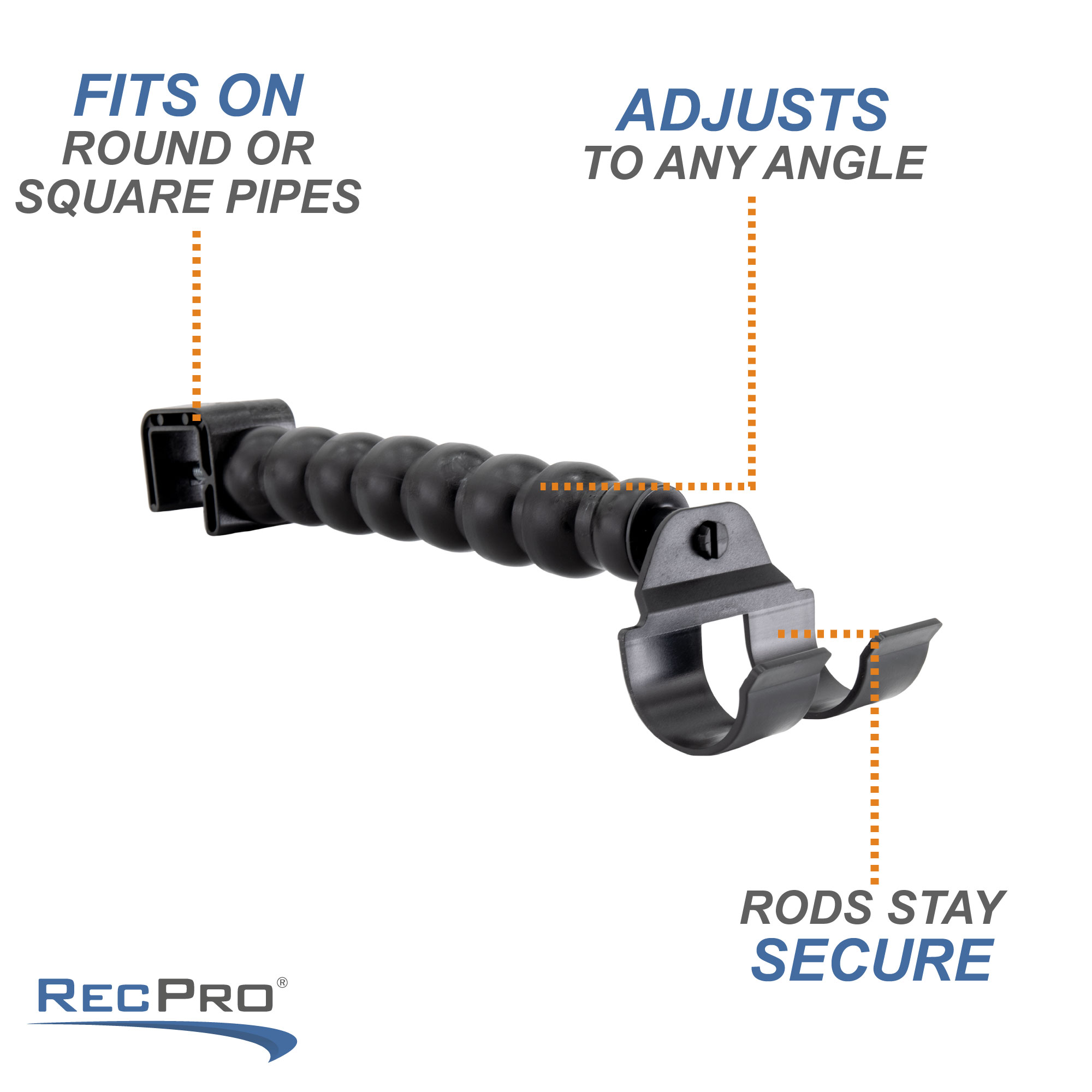 Ice Fishing Multi-Flex Rod Holder With C-Clamp Mount