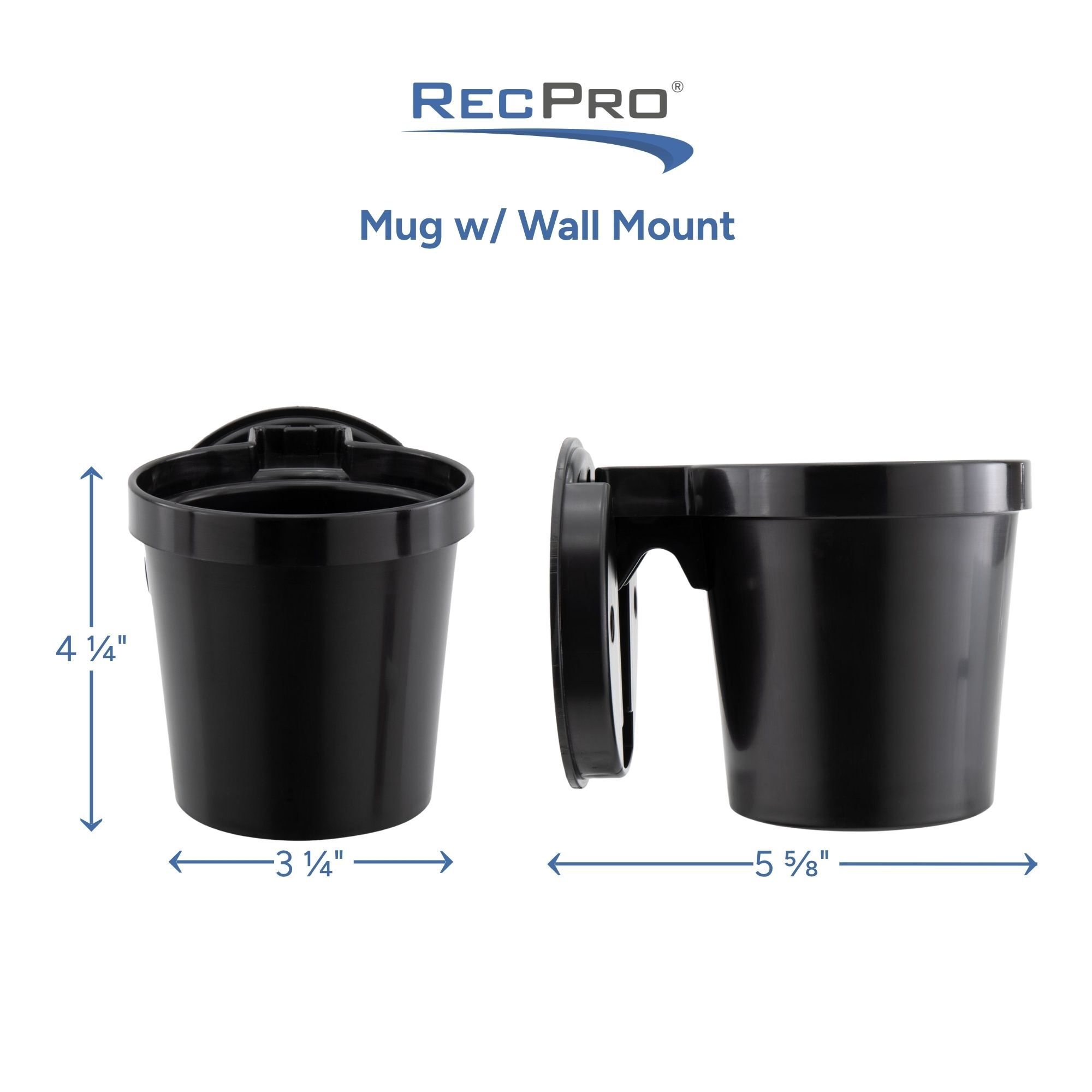 Mug w/ Wall Mount Measurements Mug w/ Wall Mount Measurements