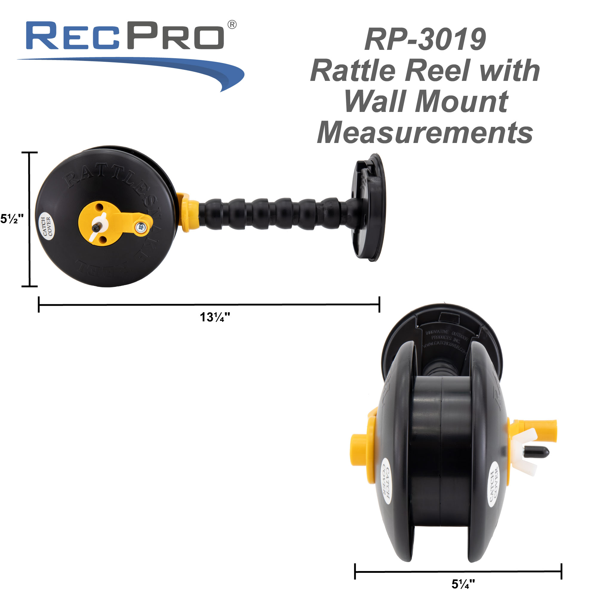 rattle reel hinged mount