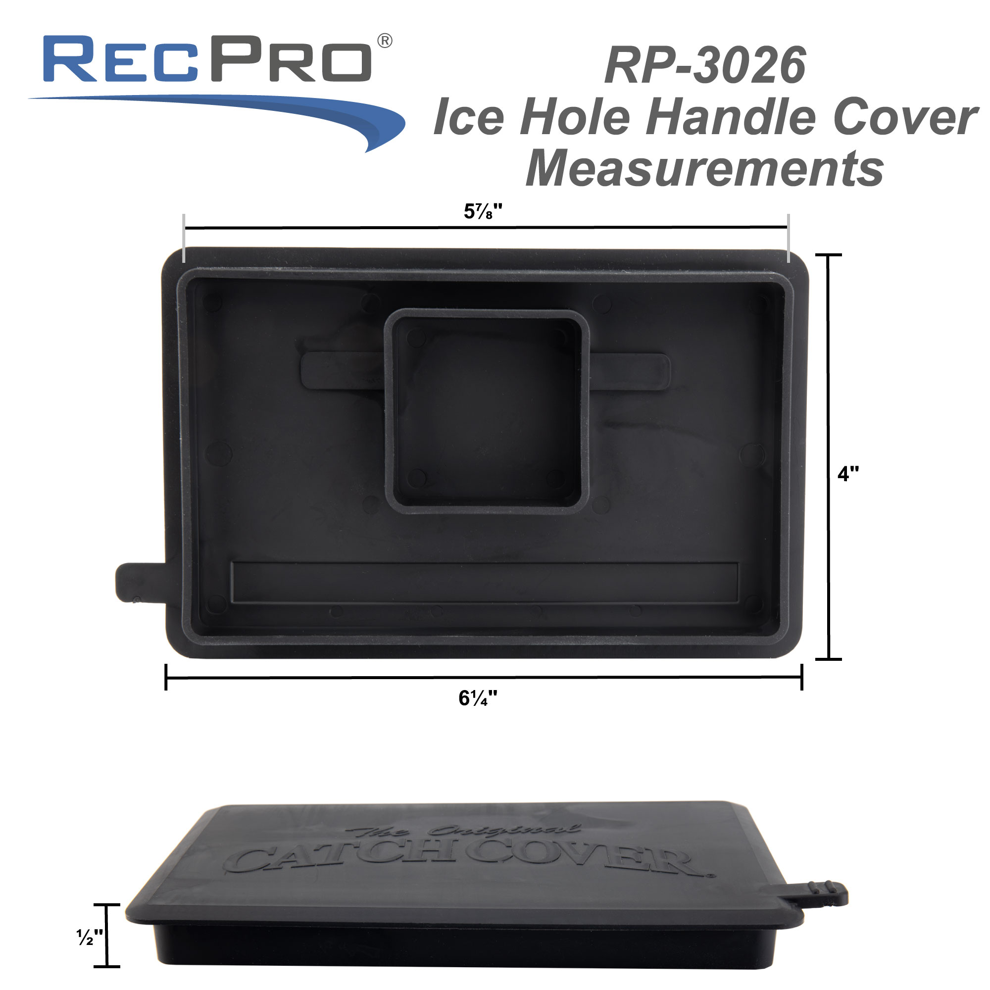 Ice Fishing Ice Hole Rubber Handle Cover 2-Pack - RecPro