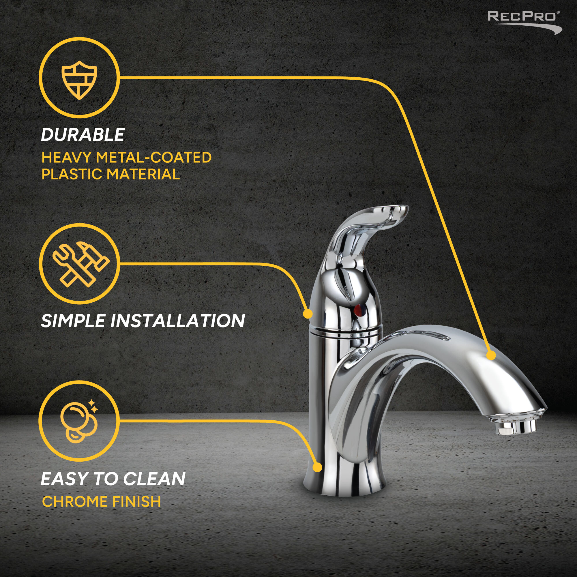 Durable Heavy Metal-Coated Plastic Material, Simple Installation, Easy to Clean